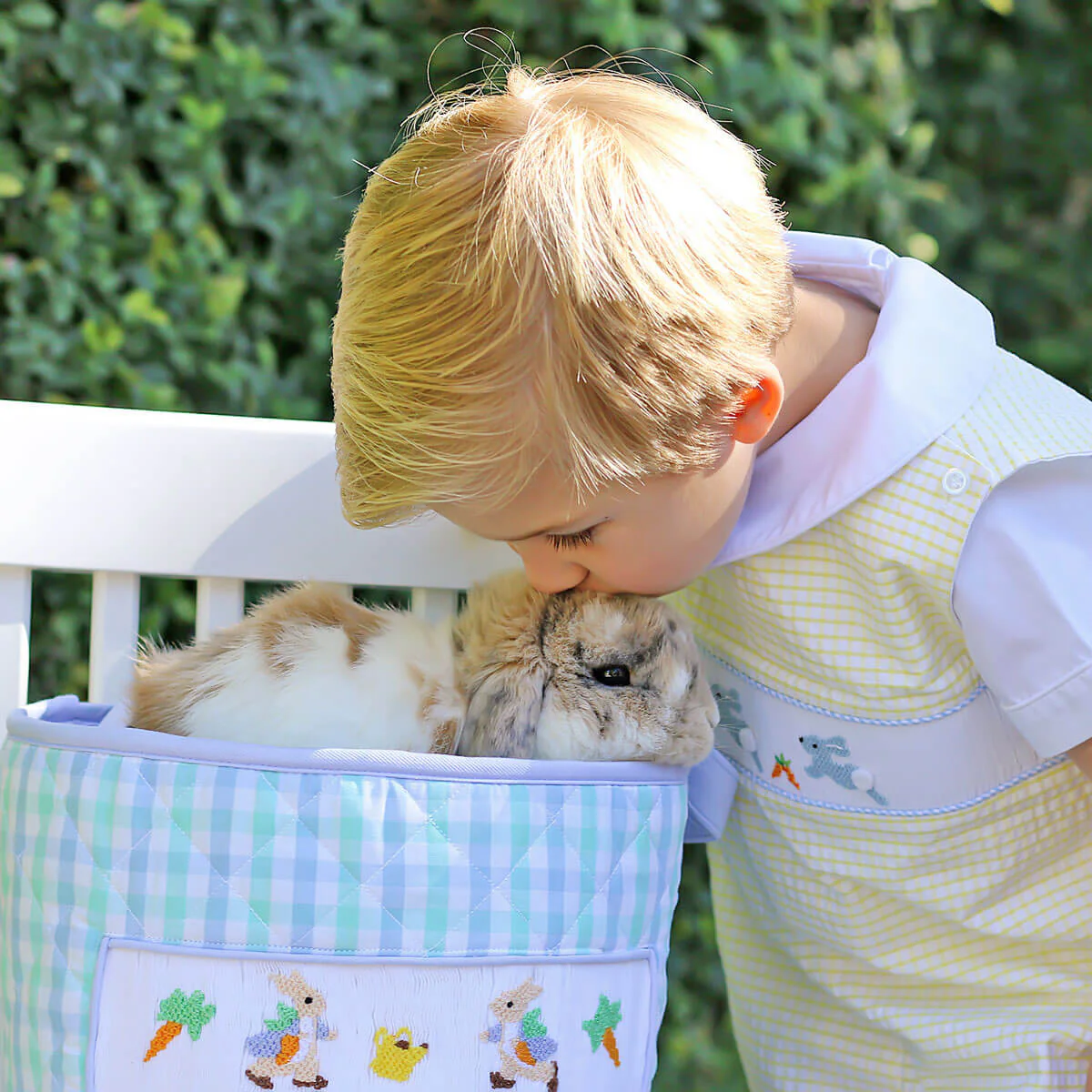 Hoppy Bunnies Yellow Smocked Jon Jon - Image 3