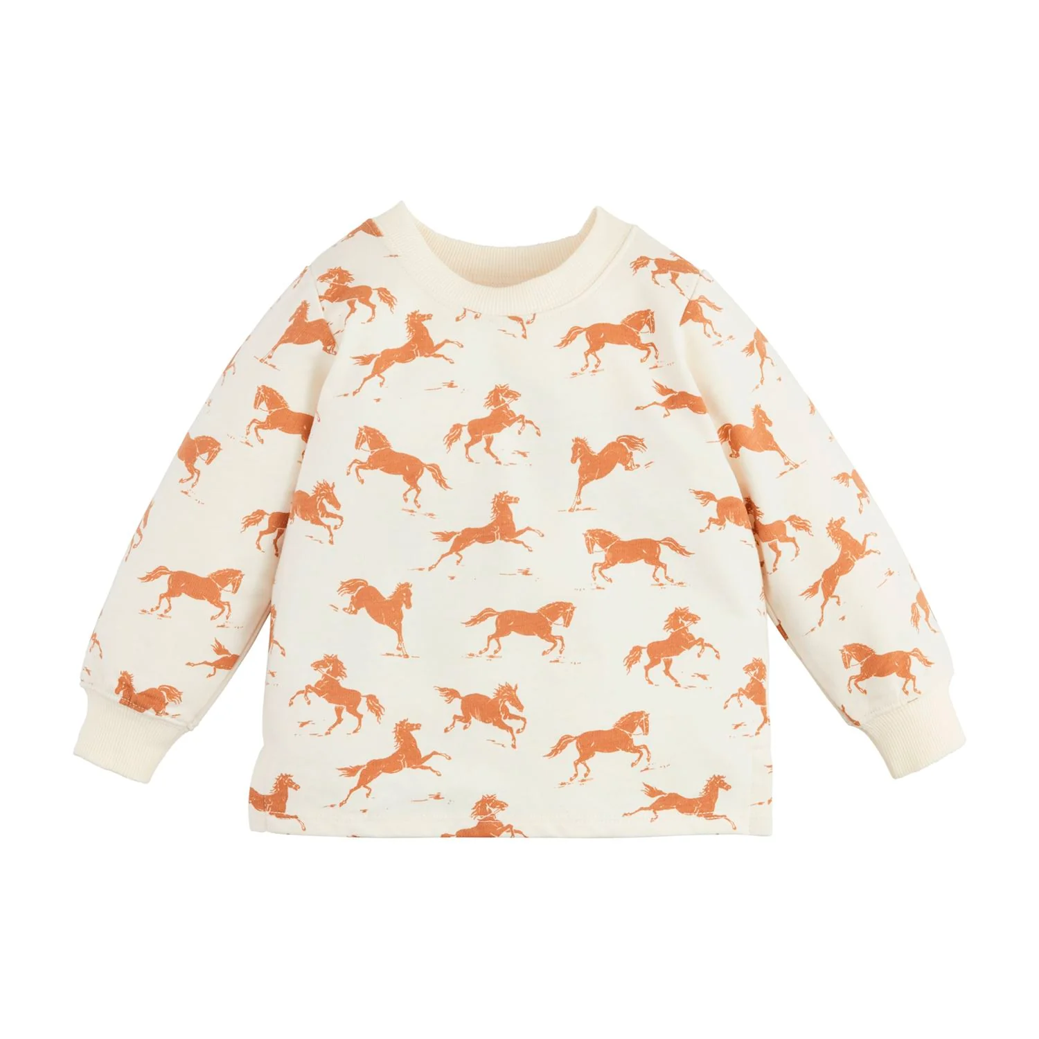 Horse Print French Terry Sweatshirt - Image 2