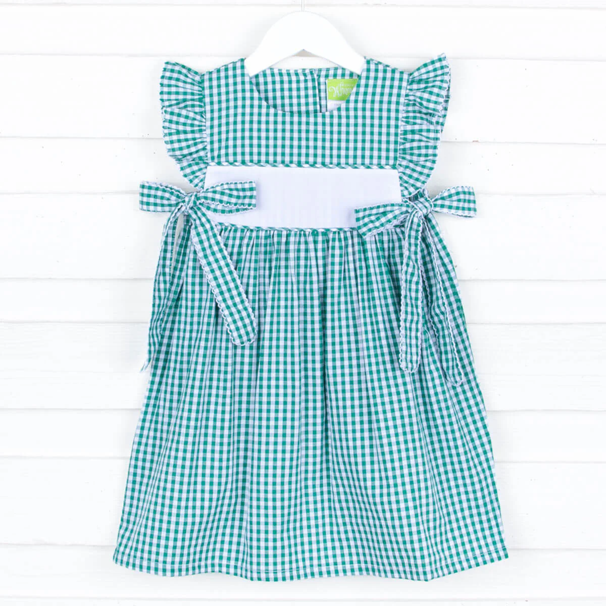 Hunter Green Gingham Avery Dress - Image 3