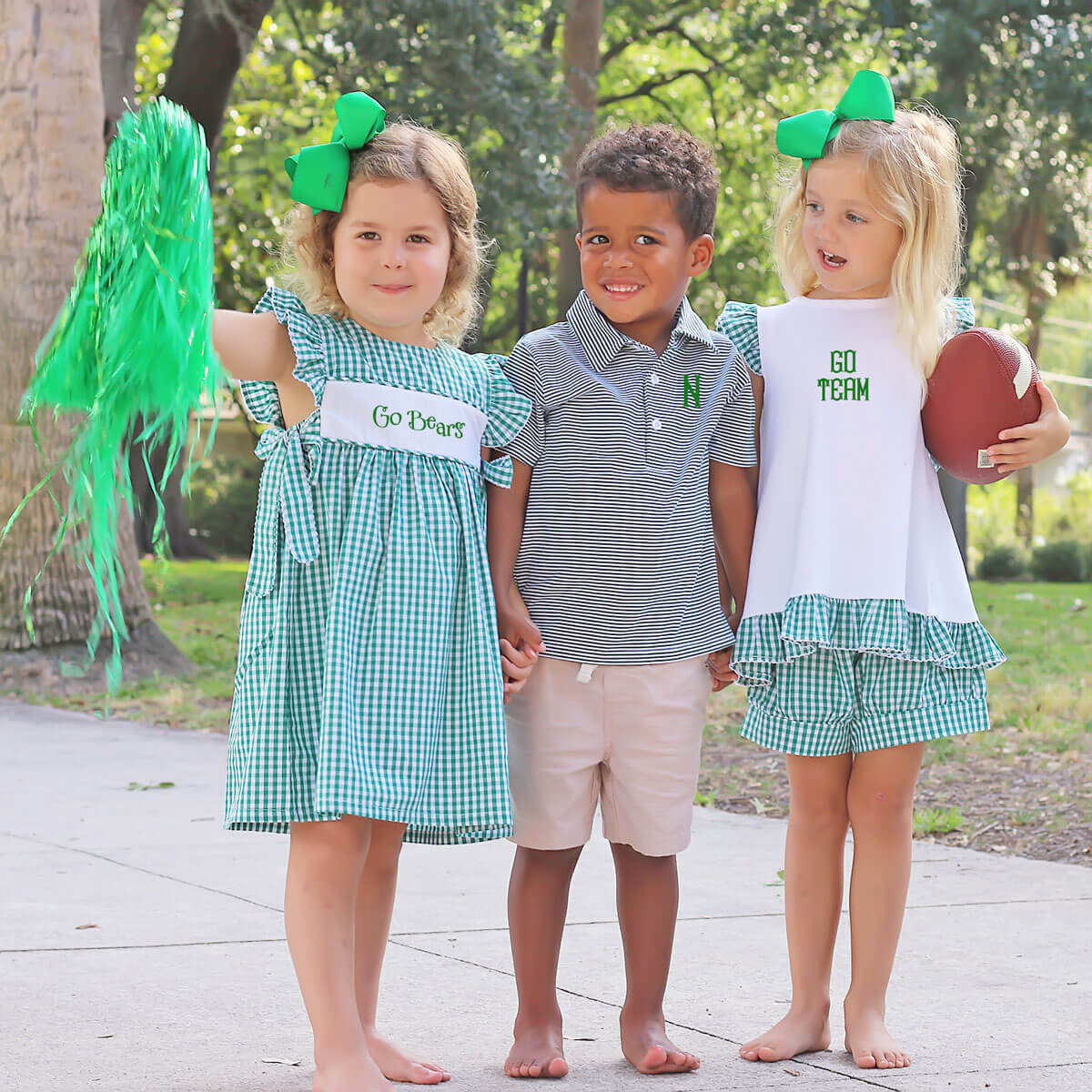 Hunter Green Stripe Polo - Image 3