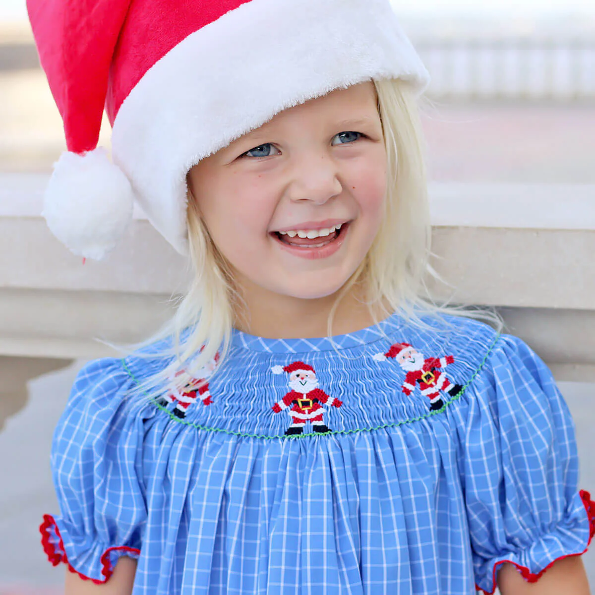I Believe In Santa Smocked Dress - Image 2
