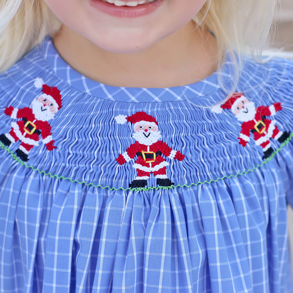 I Believe In Santa Smocked Dress - Image 5