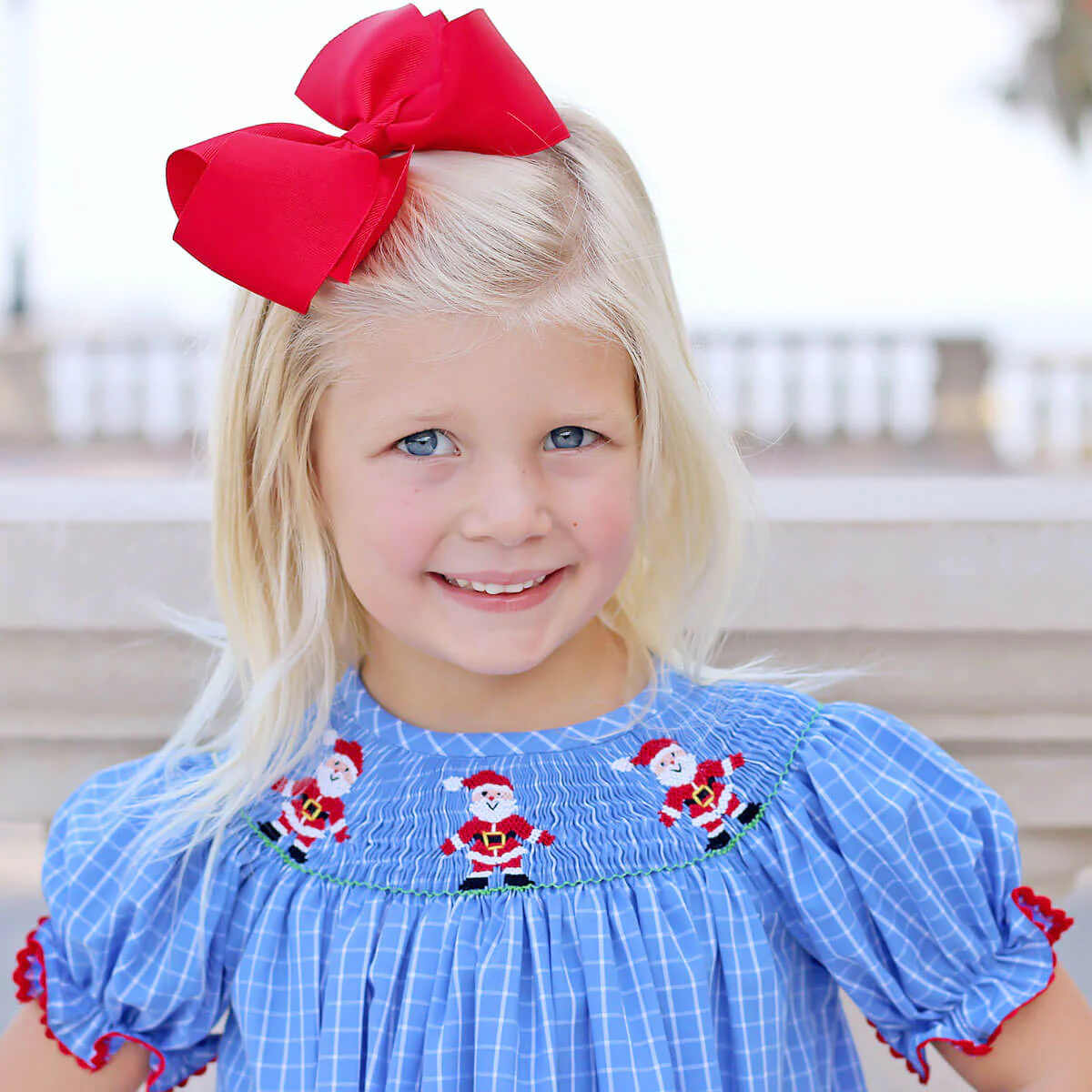 I Believe In Santa Smocked Dress - Image 7