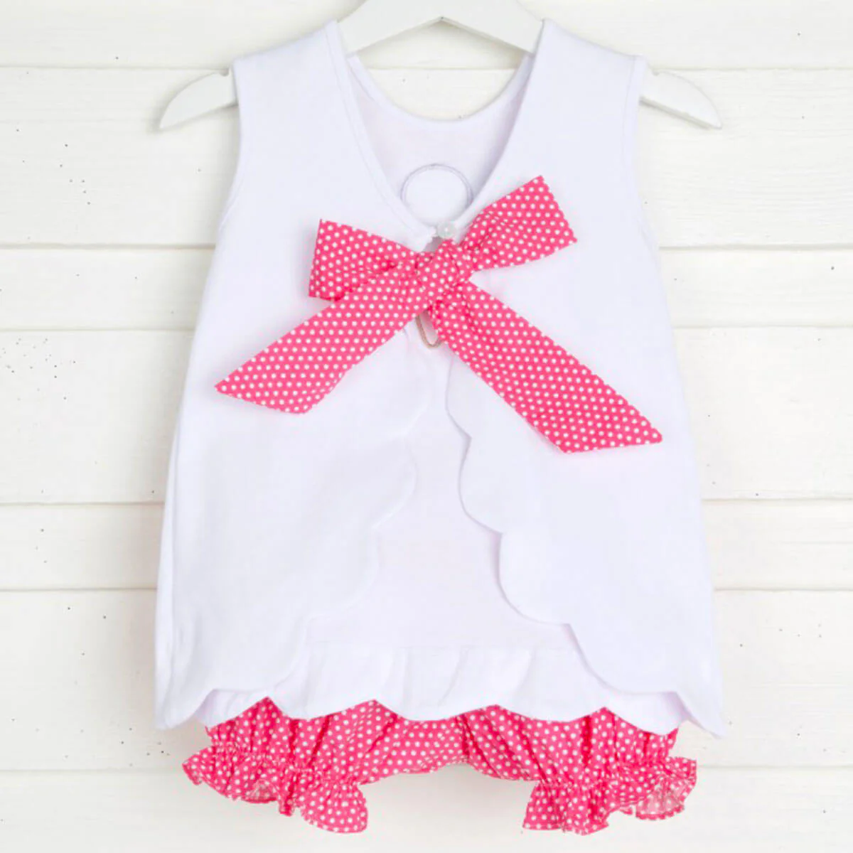 Ice Cream Hot Pink Dotted Bloomer Set - Image 2