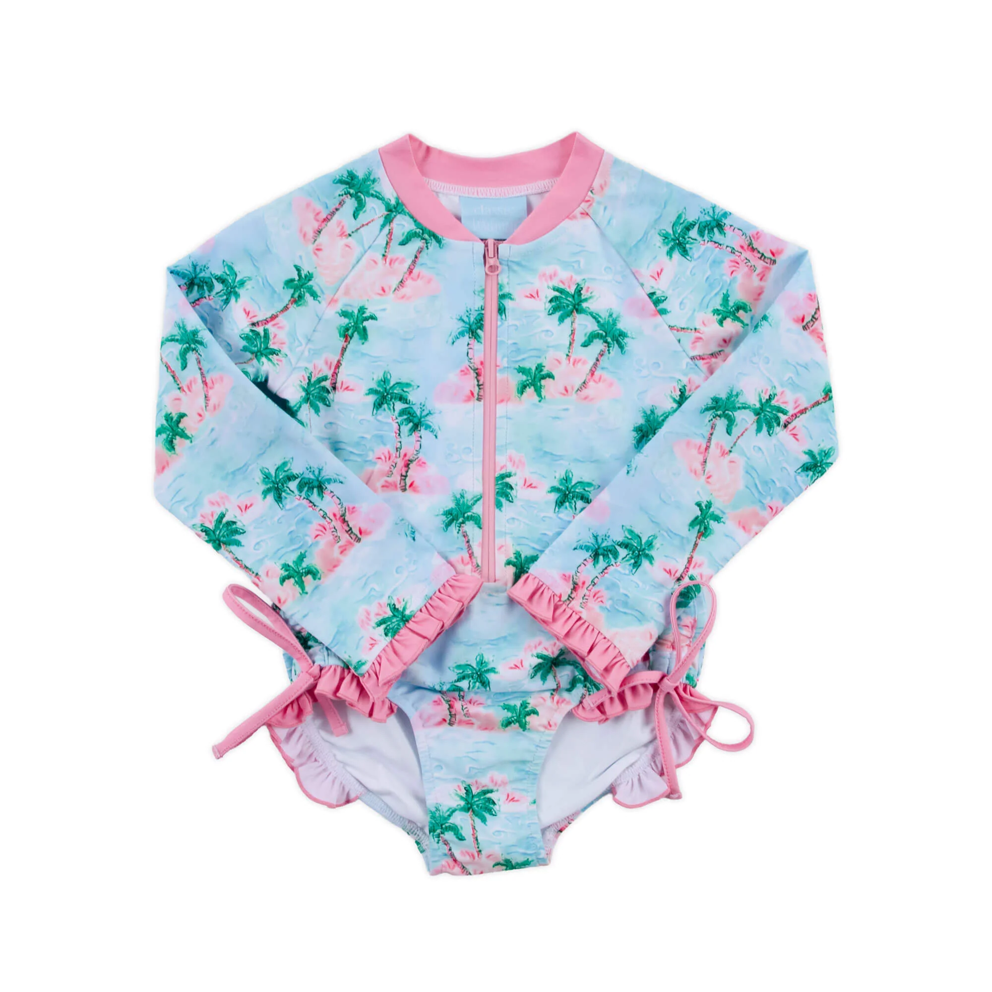 Island Palm Rash Guard Swimsuit - Image 4