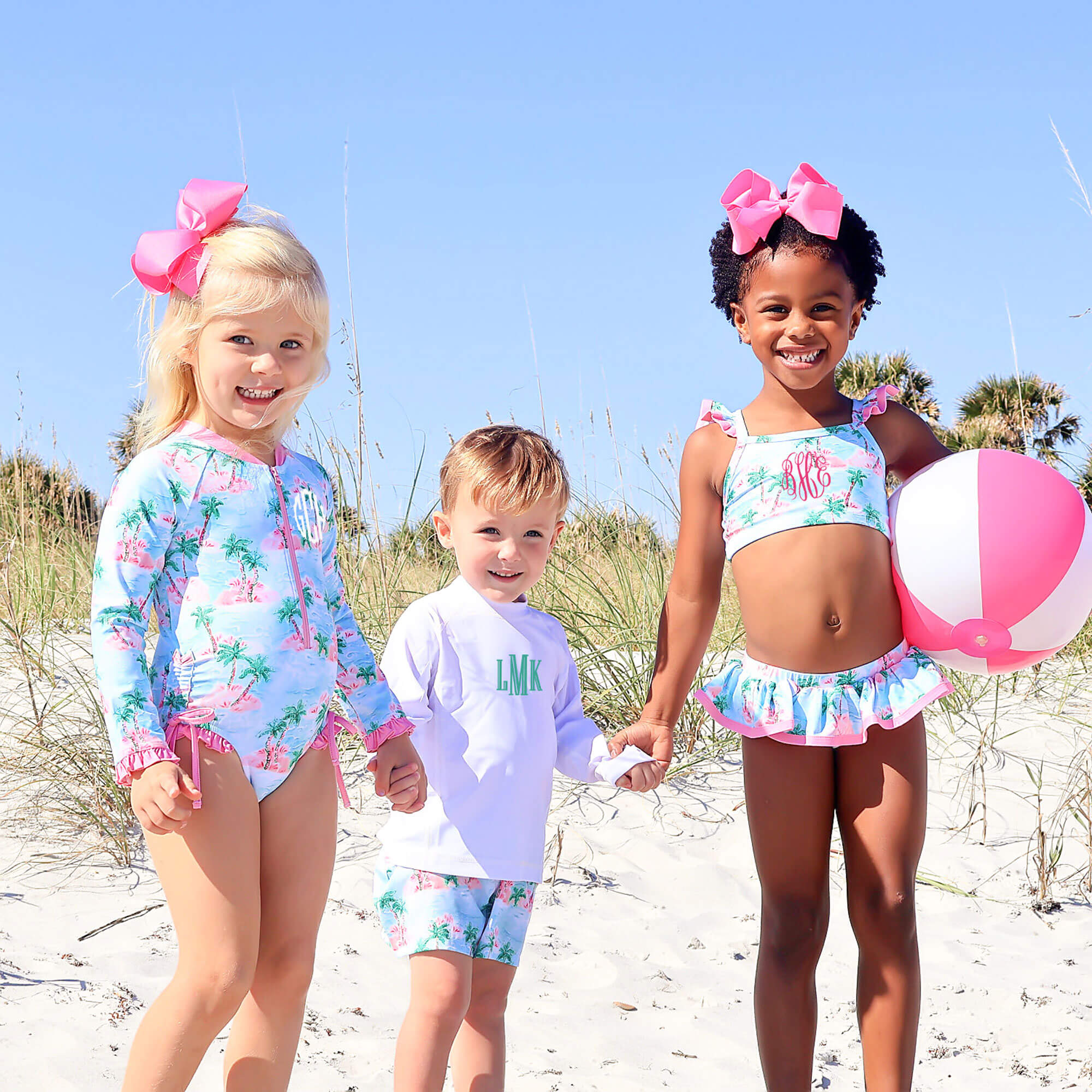 Island Palm Rash Guard Swimsuit - Image 7