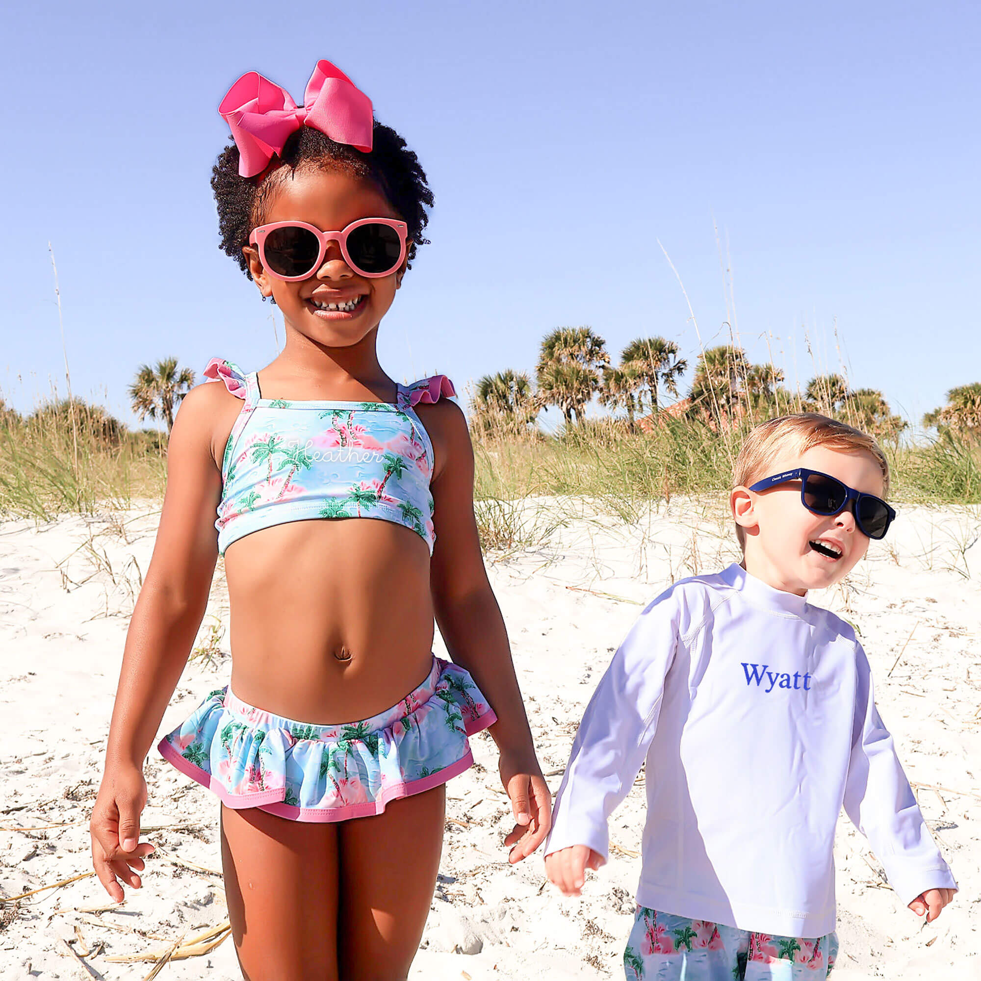 Island Palm Two Piece Swimsuit - Image 8