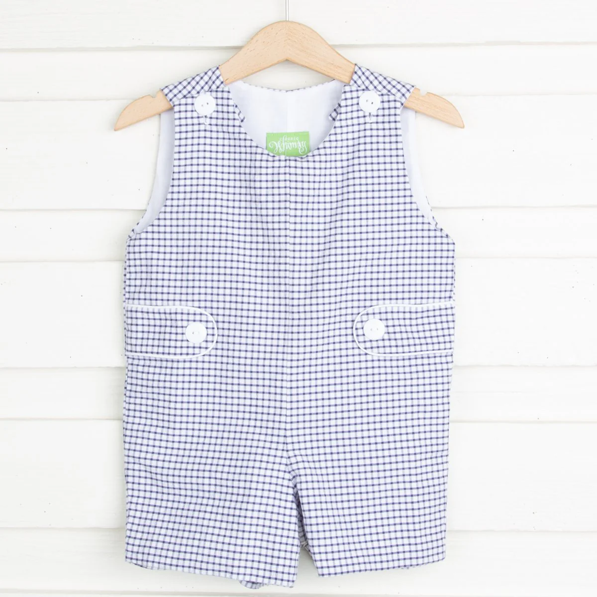 Jon Jon Navy Windowpane Seersucker - Image 2