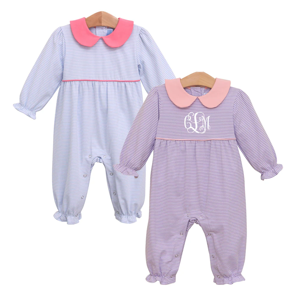 Katherine Stripe Knit Romper - Image 2