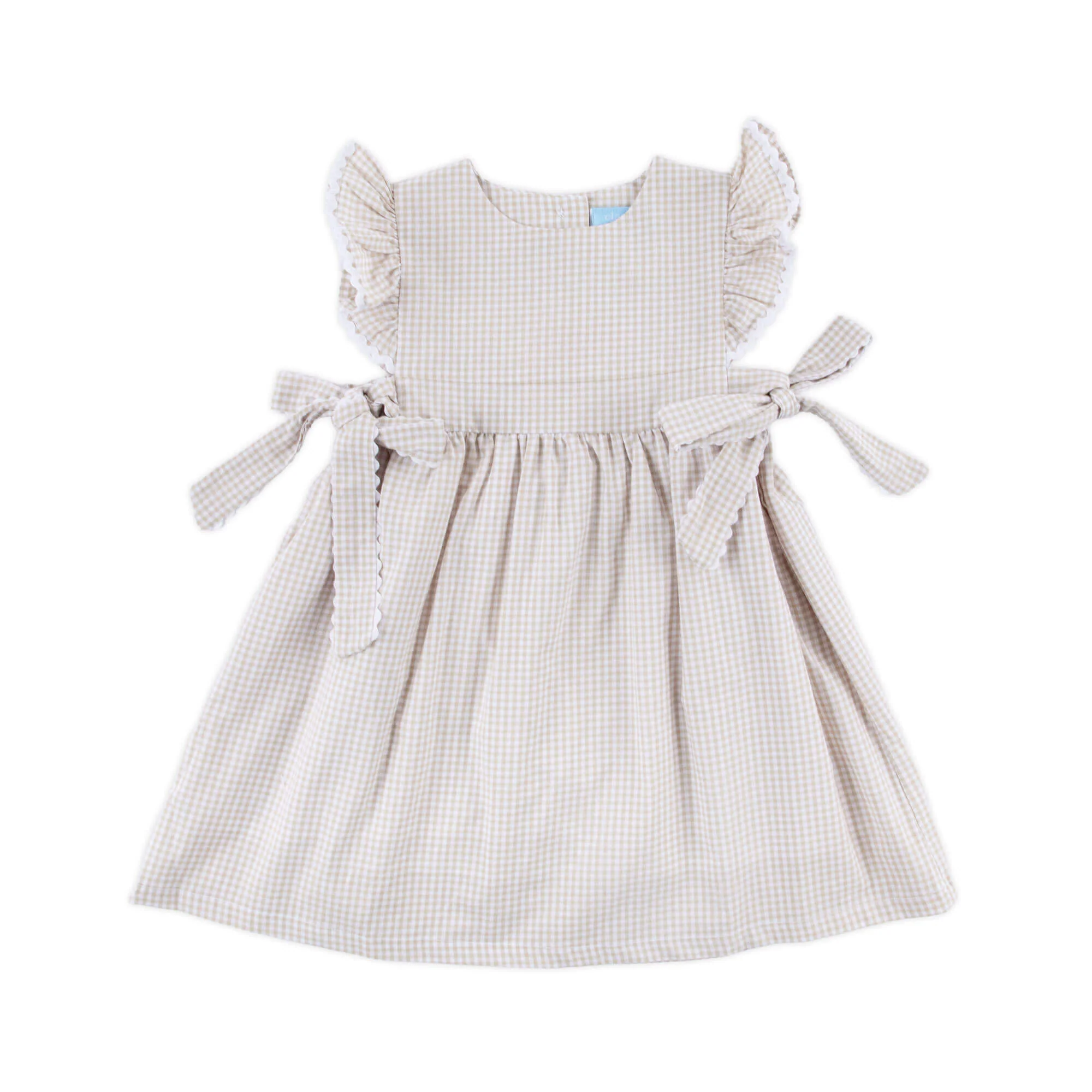 Khaki Gingham Avery Dress - Image 4
