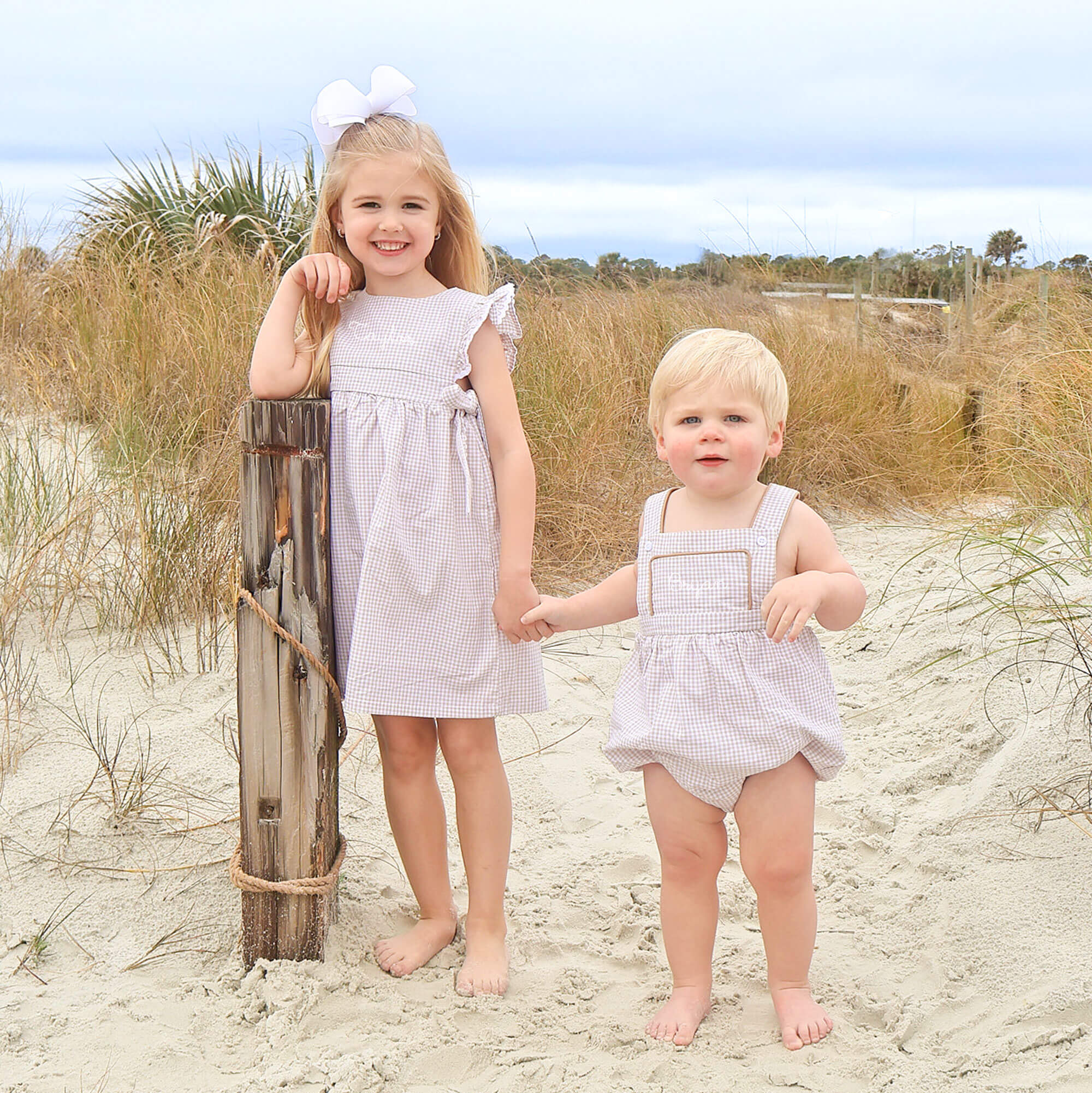 Khaki Gingham Avery Dress - Image 5