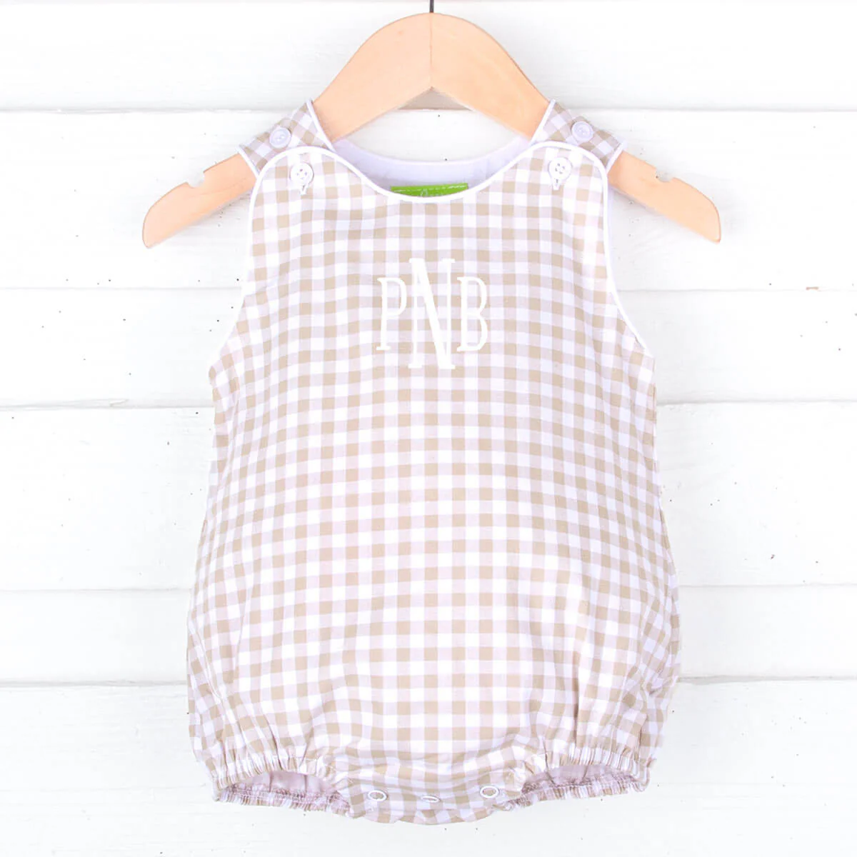 Khaki Gingham Boy Sun Bubble - Image 2