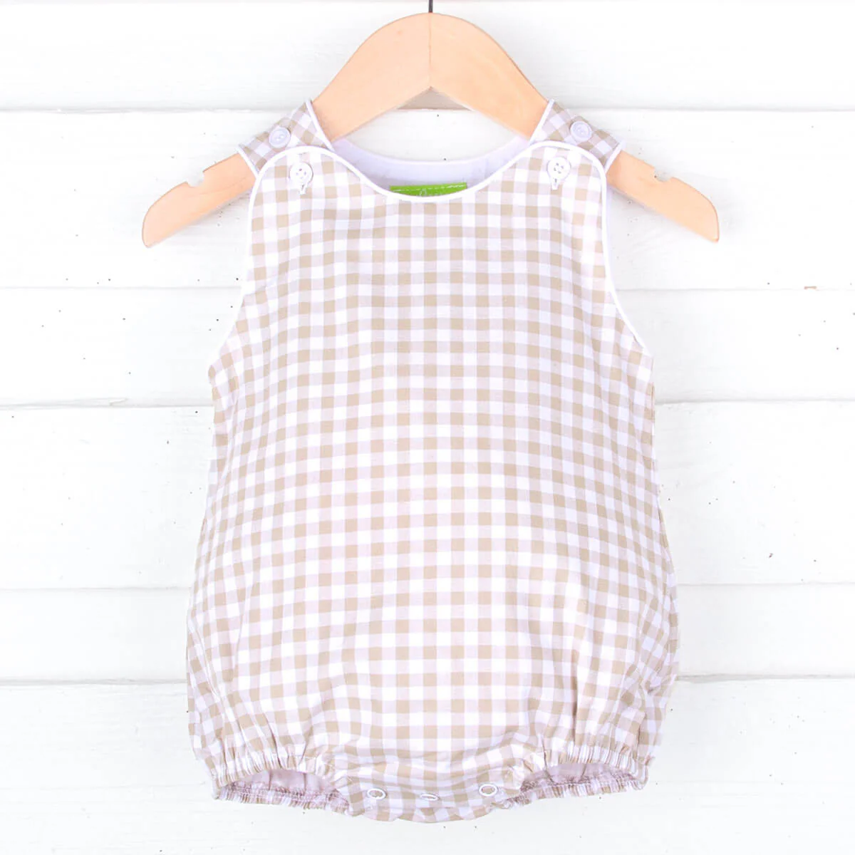 Khaki Gingham Boy Sun Bubble - Image 4