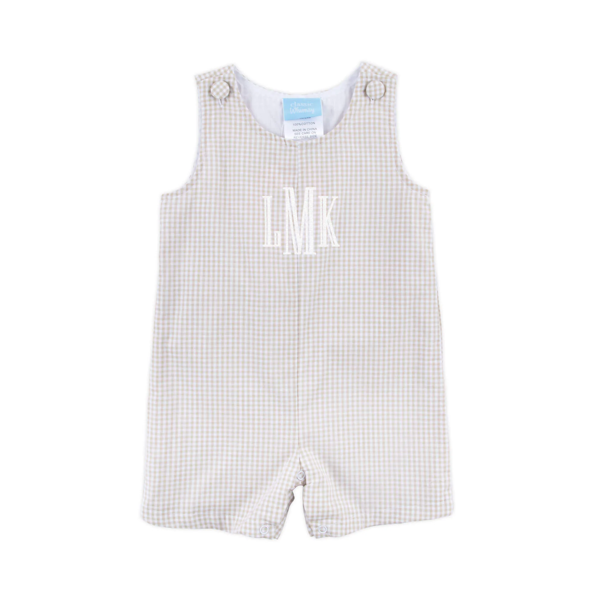 Khaki Gingham Jon Jon - Image 2