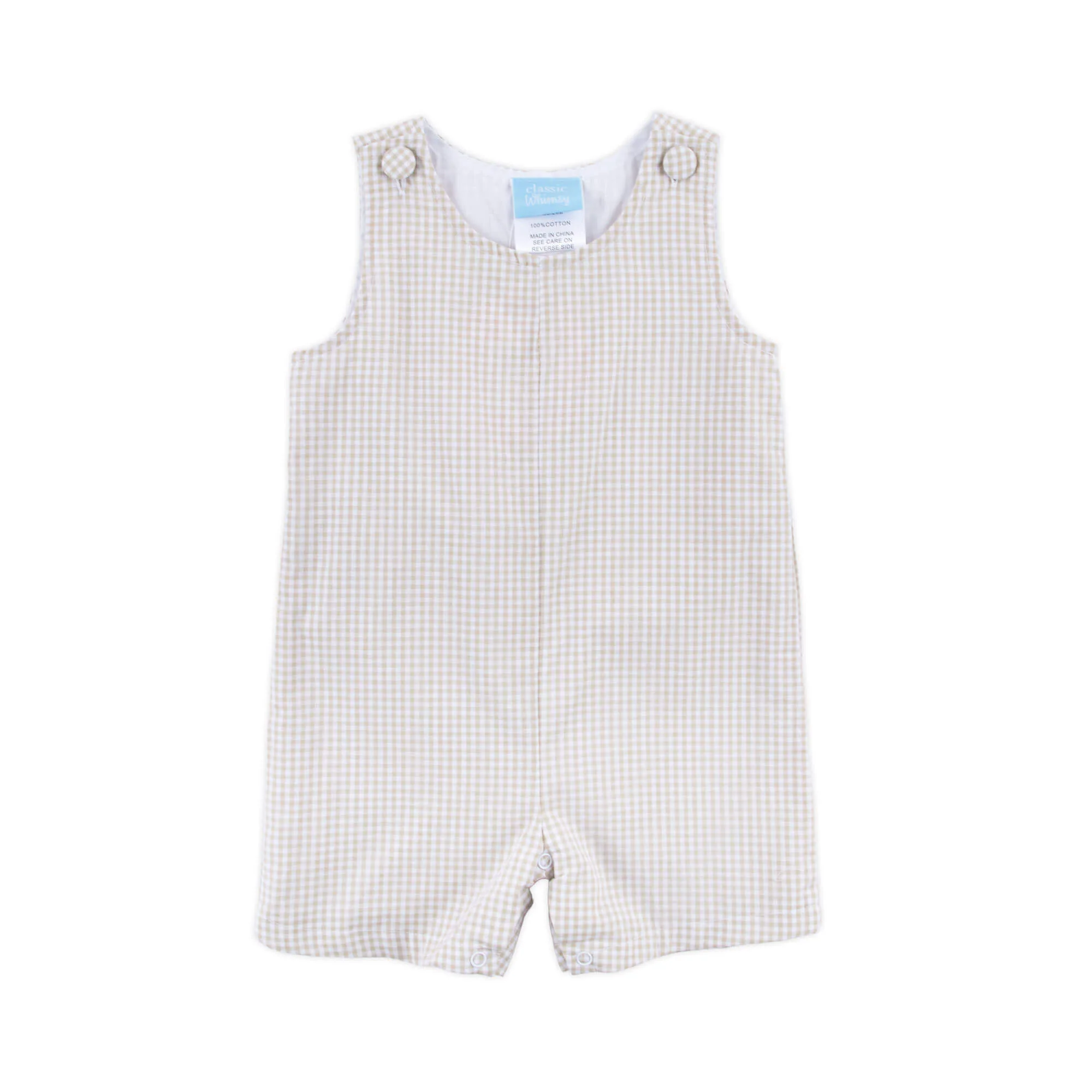 Khaki Gingham Jon Jon - Image 3