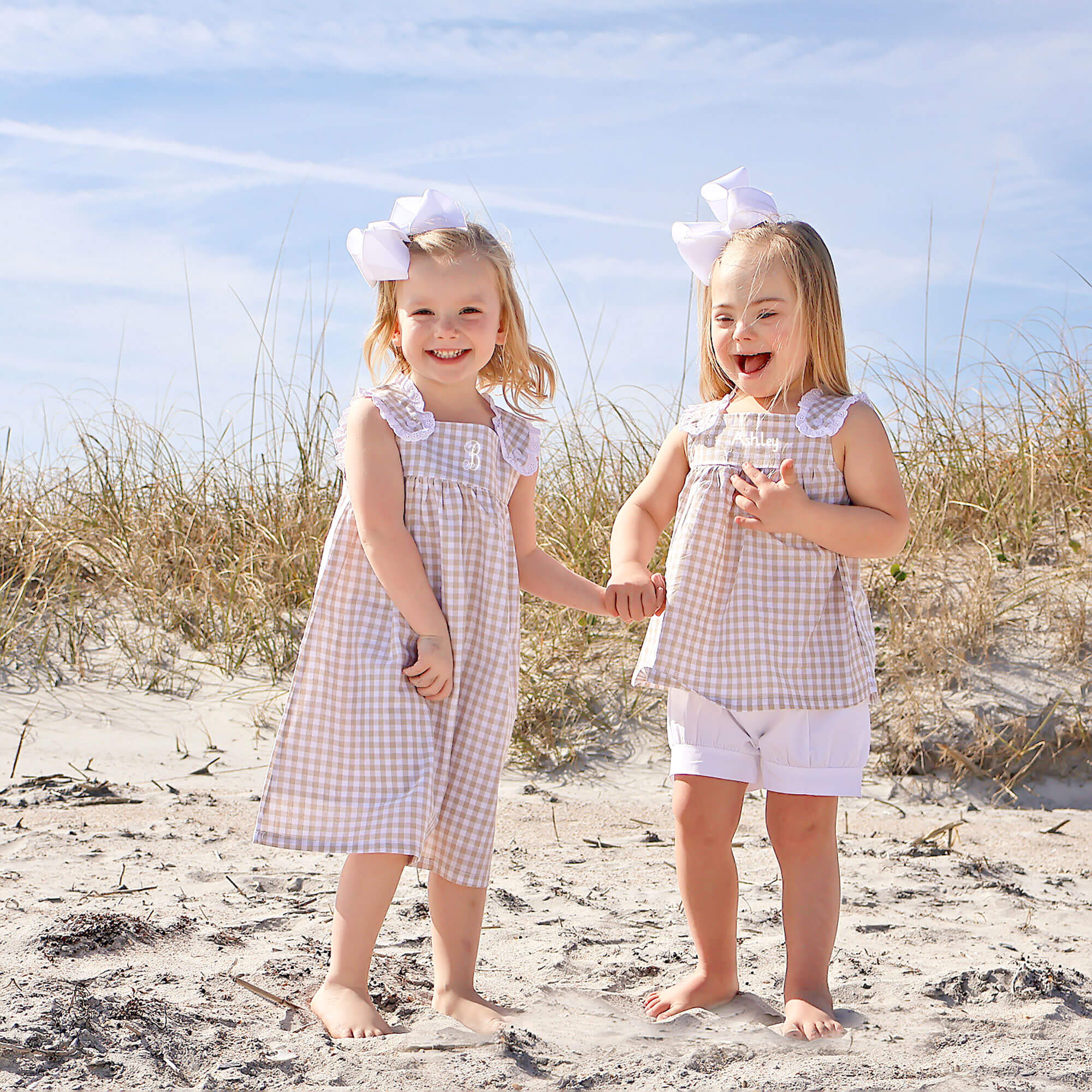 Khaki Gingham Lulu Dress - Image 3