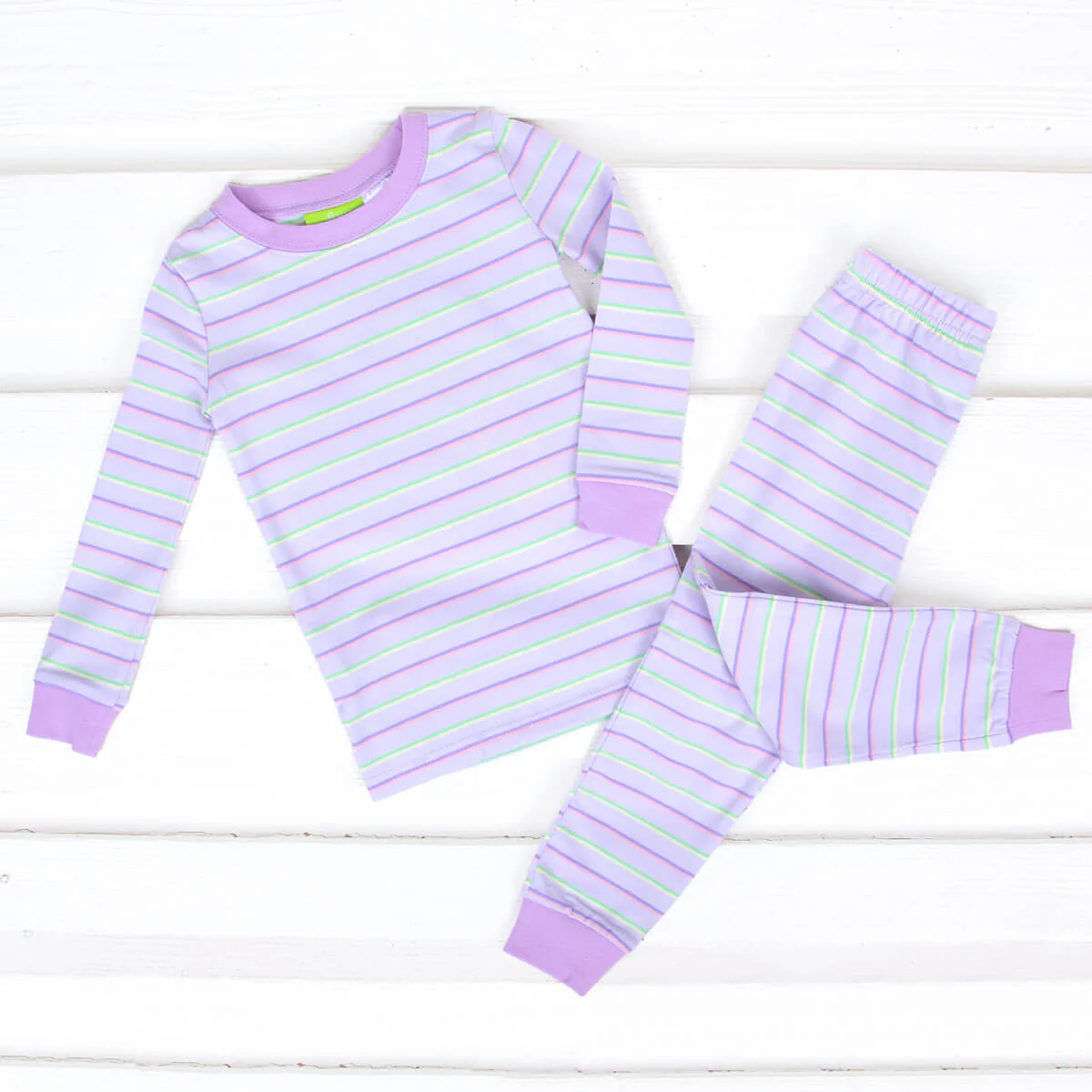 Lavender Multi Stripe Pajamas - Image 2