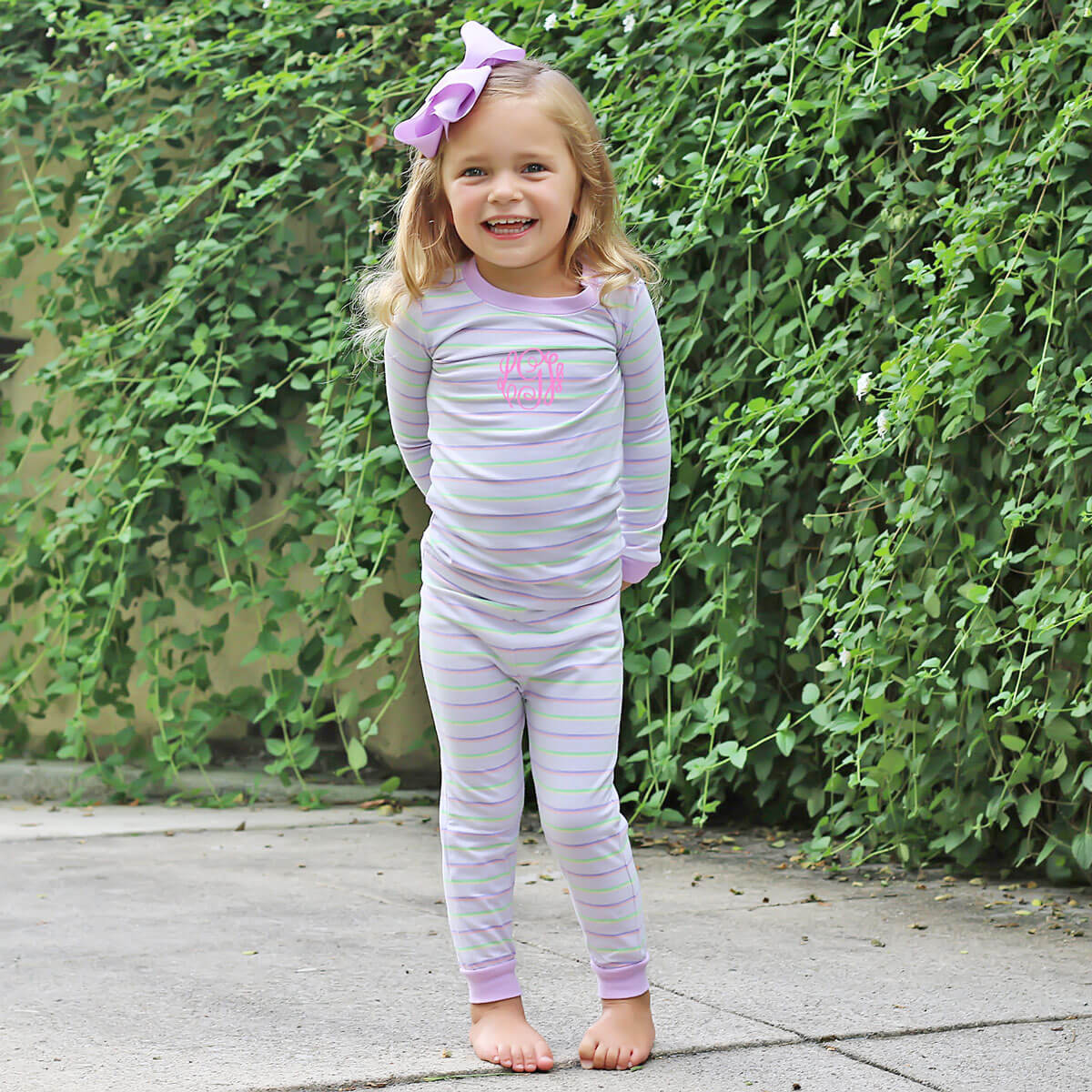 Lavender Multi Stripe Pajamas - Image 3
