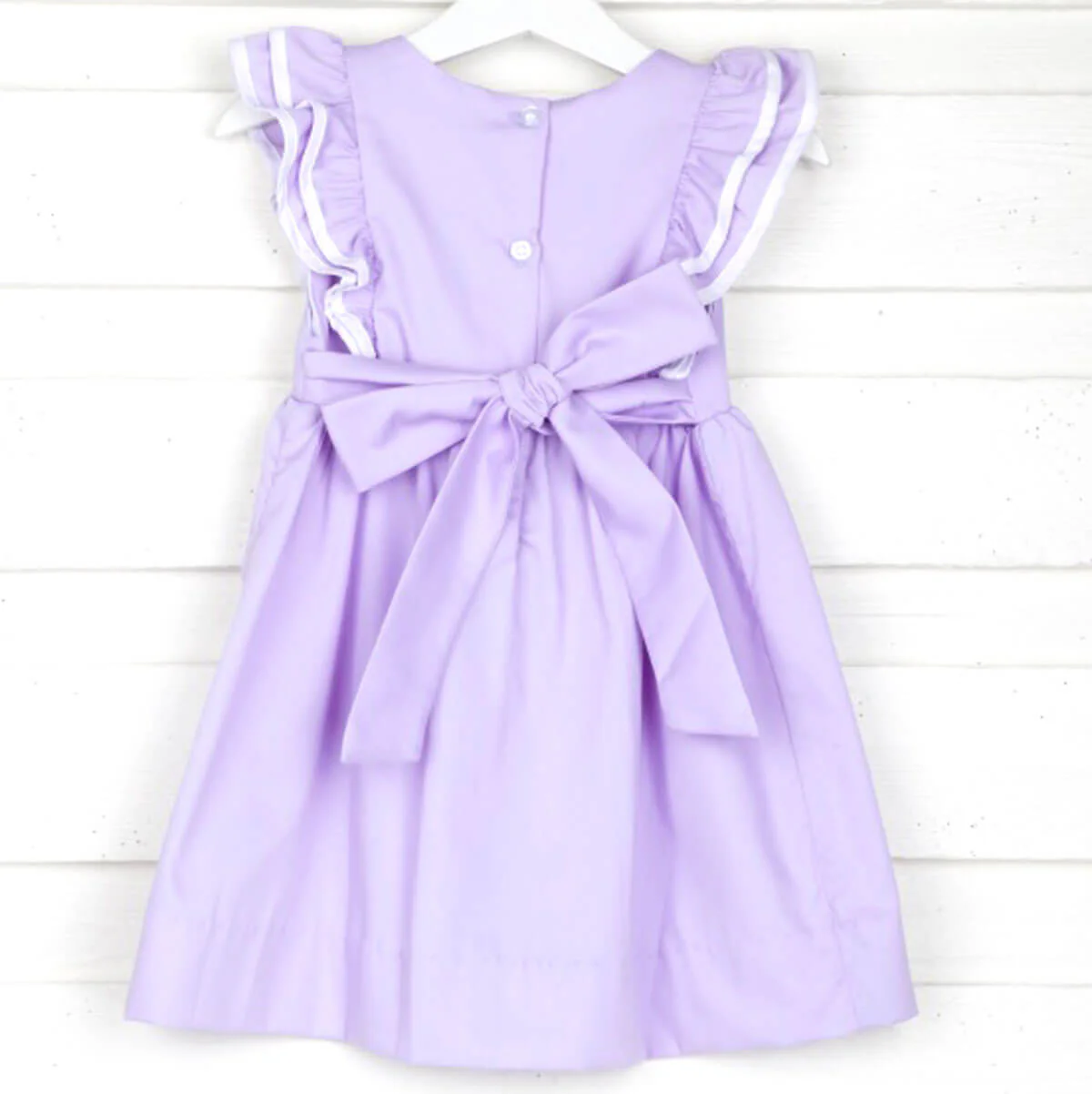 Lavender Pique Classic Ruffle Dress - Image 4
