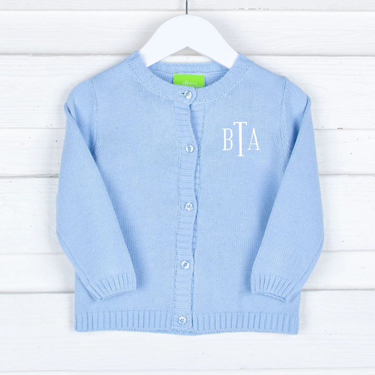 Light Blue Boys Button Cardigan - Image 2