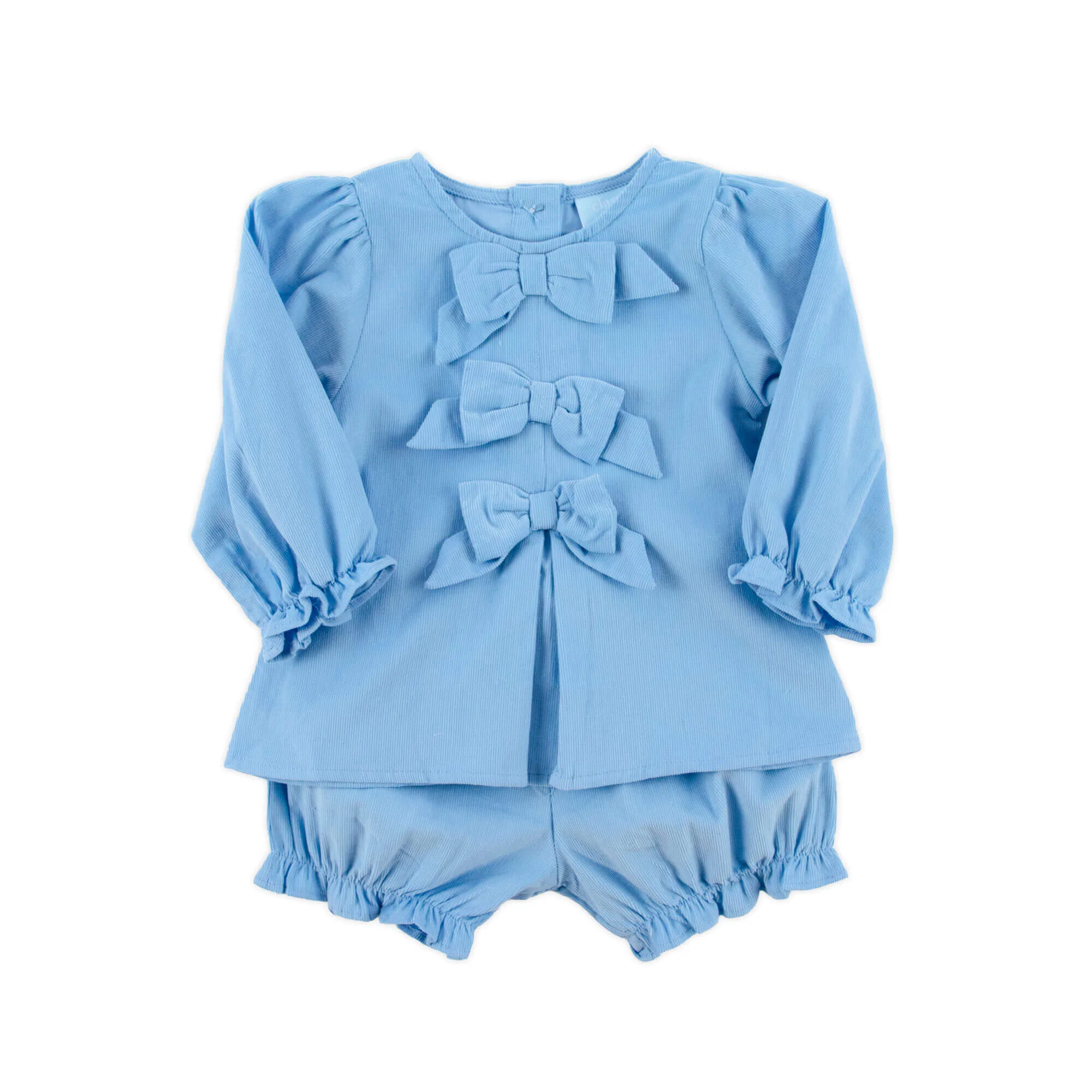 Light Blue Corduroy Coco Bloomer Set - Image 2