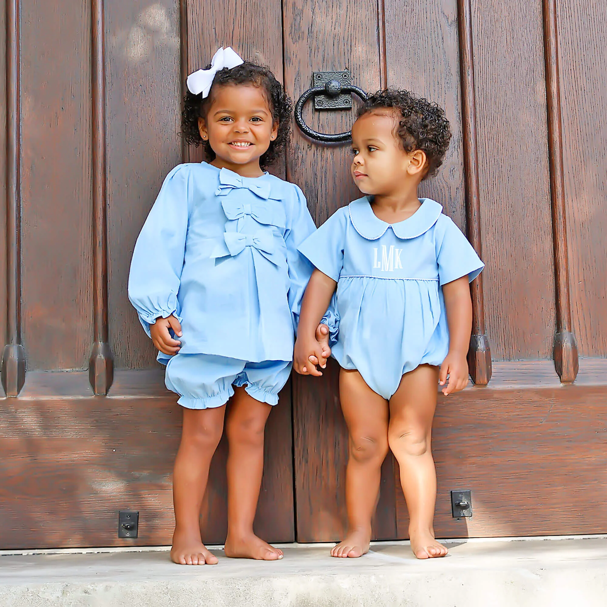 Light Blue Corduroy Coco Bloomer Set - Image 3