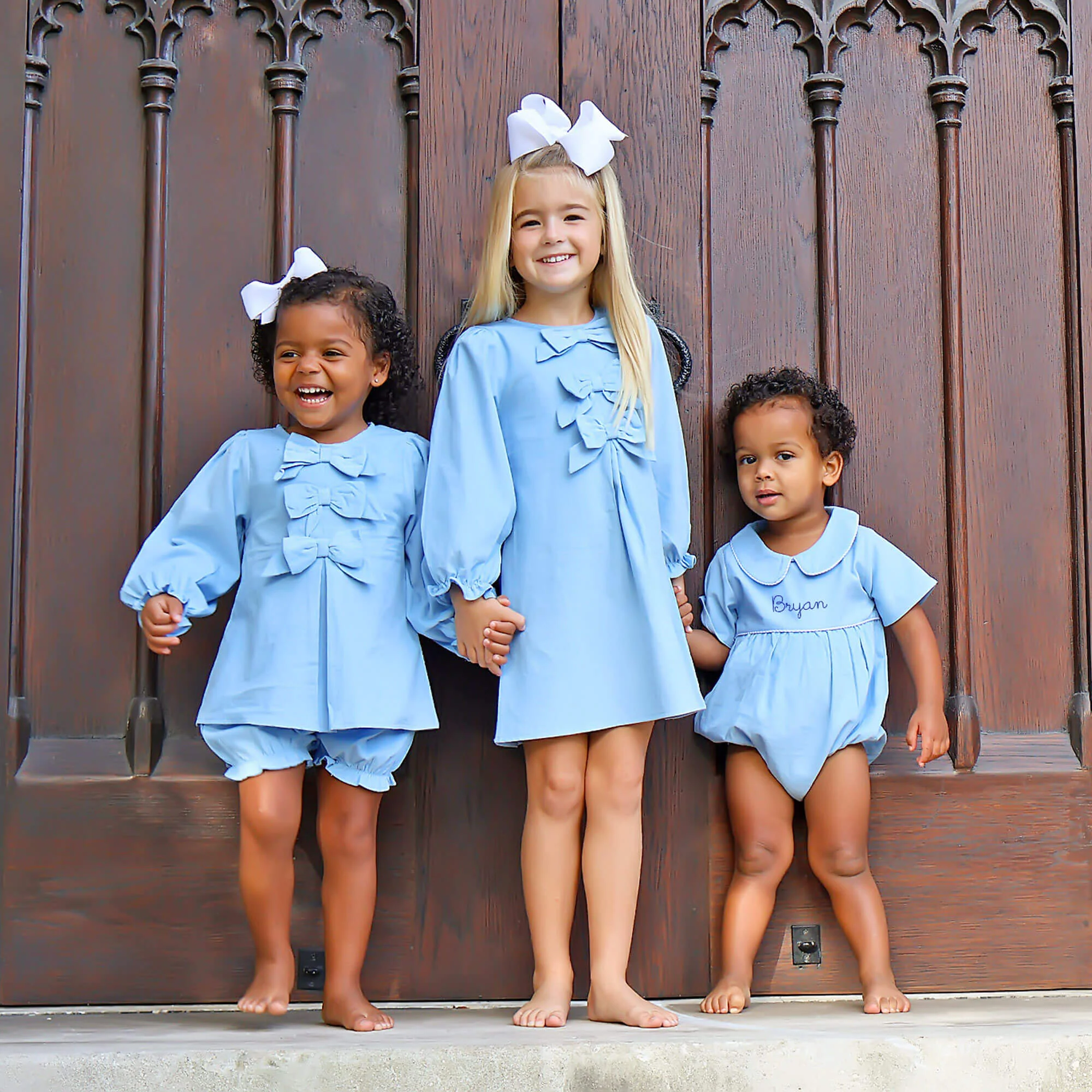 Light Blue Corduroy Coco Bloomer Set - Image 5