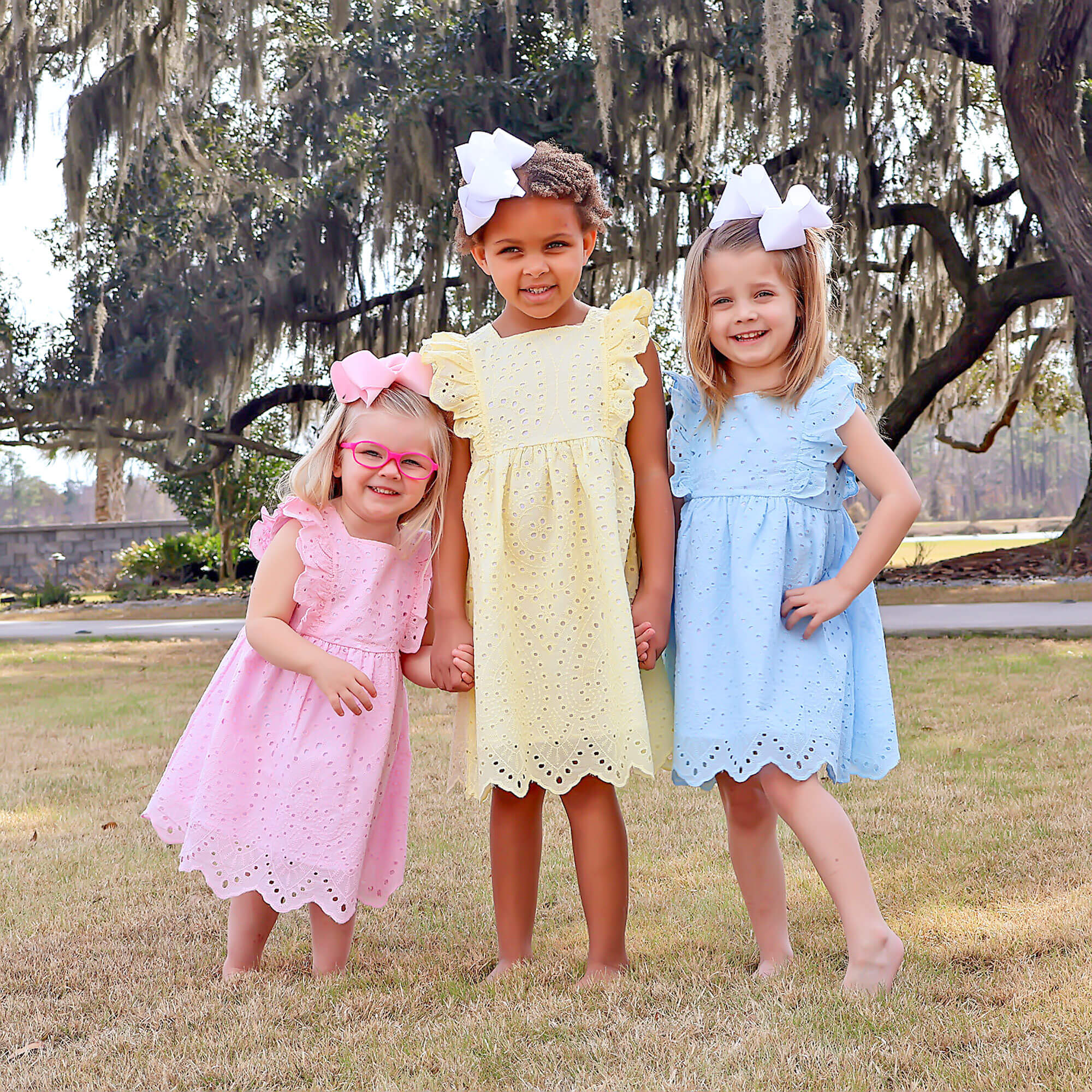 Light Blue Eyelet Dress - Image 4