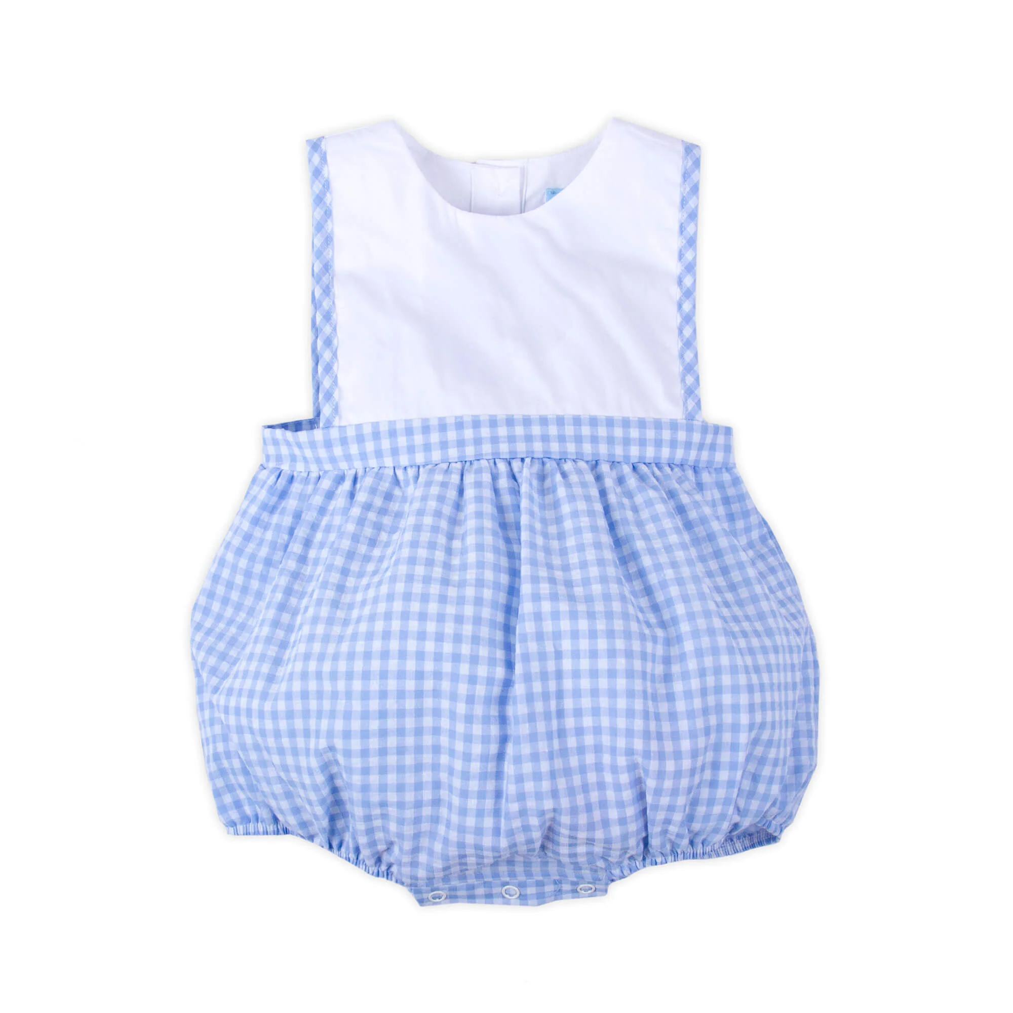 Light Blue Gingham Bib Bubble - Image 4