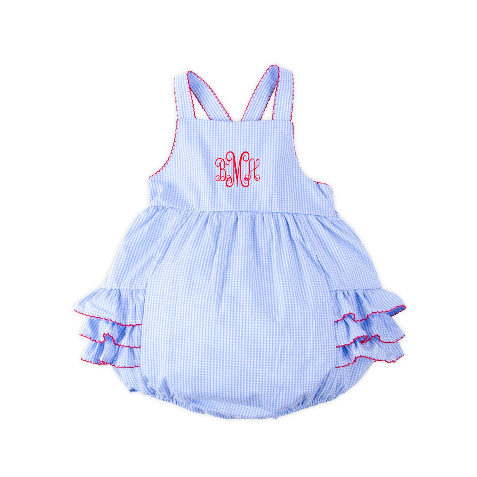 Light Blue Gingham Bria Bubble - Image 2