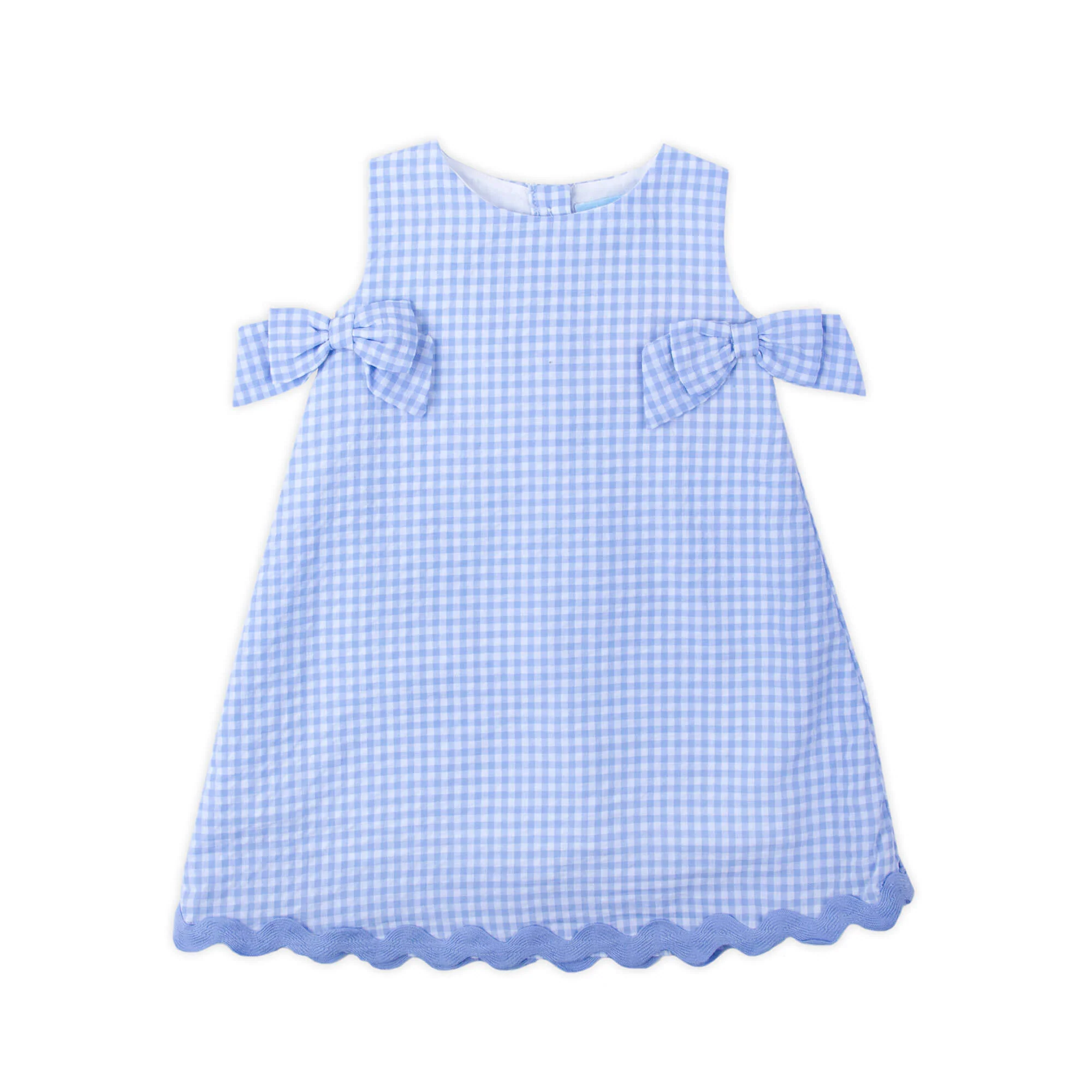 Light Blue Gingham Eleanor Dress - Image 2