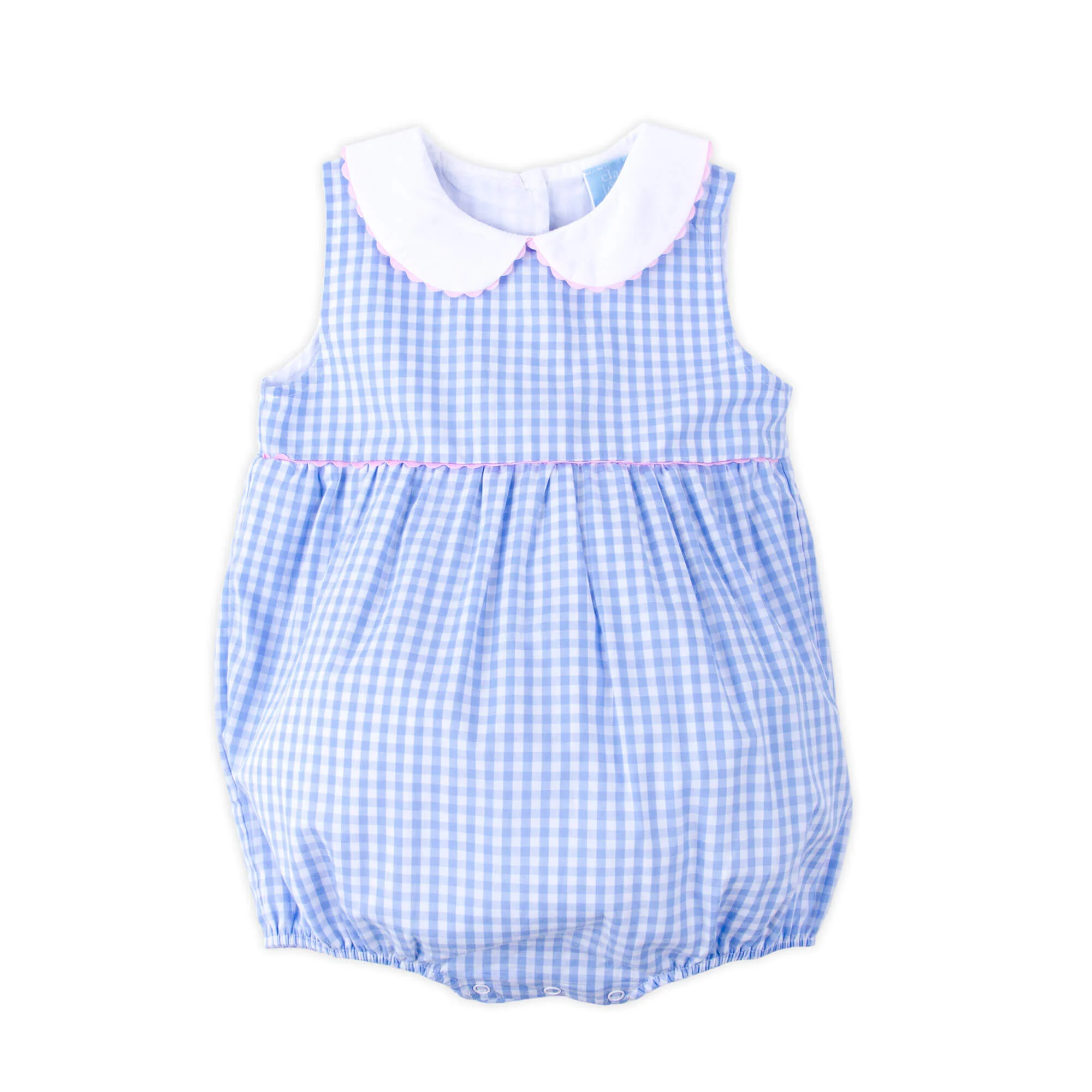 Light Blue Gingham Heidi Bubble - Image 4