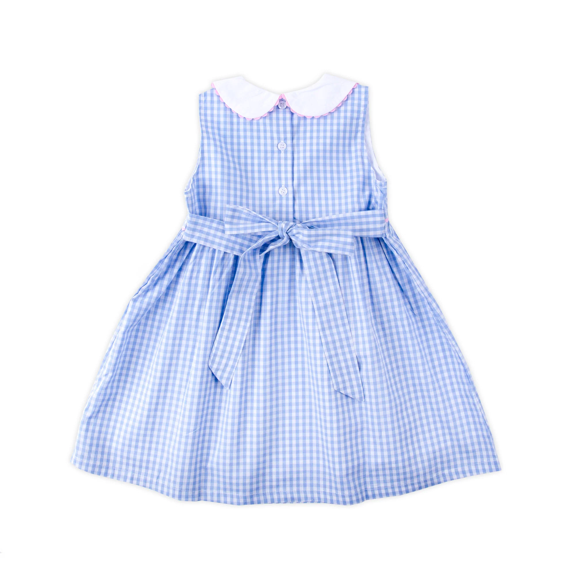 Light Blue Gingham Heidi Dress - Image 3