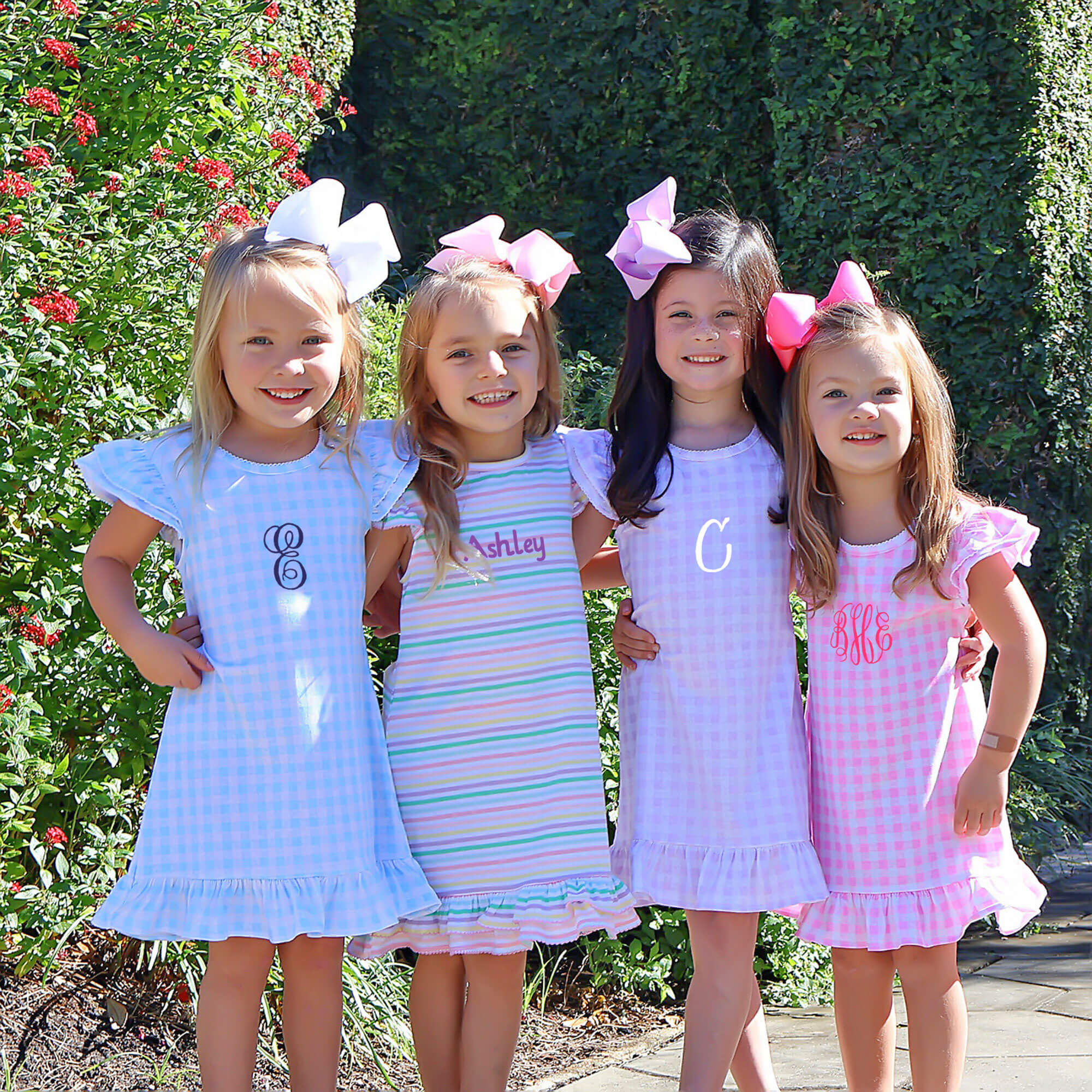 Milly Gingham Ruffle Dress Blue - Image 6