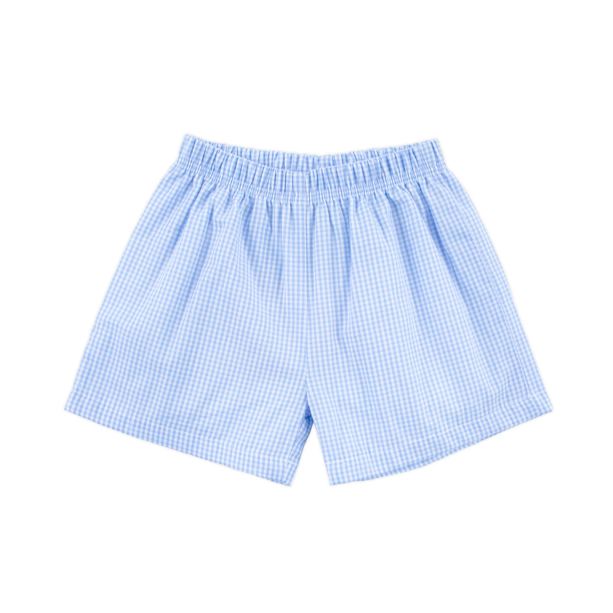 Light Blue Gingham Shorts - Image 2