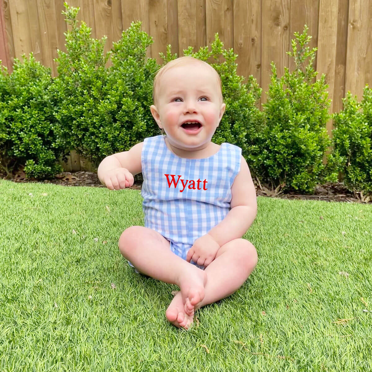 Light Blue Jon Jon Gingham - Image 4