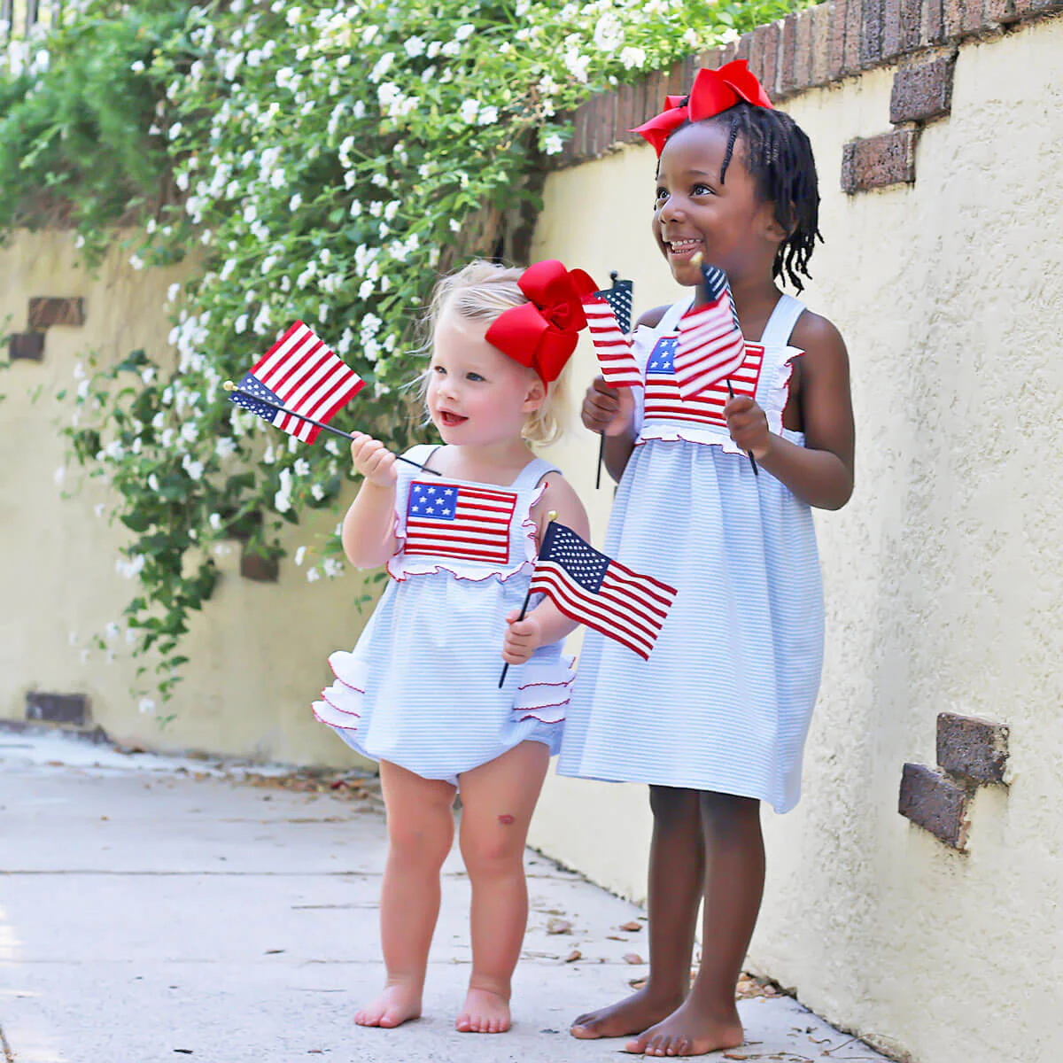 Flag Applique Light Blue Stripe Leah Bubble - Image 5