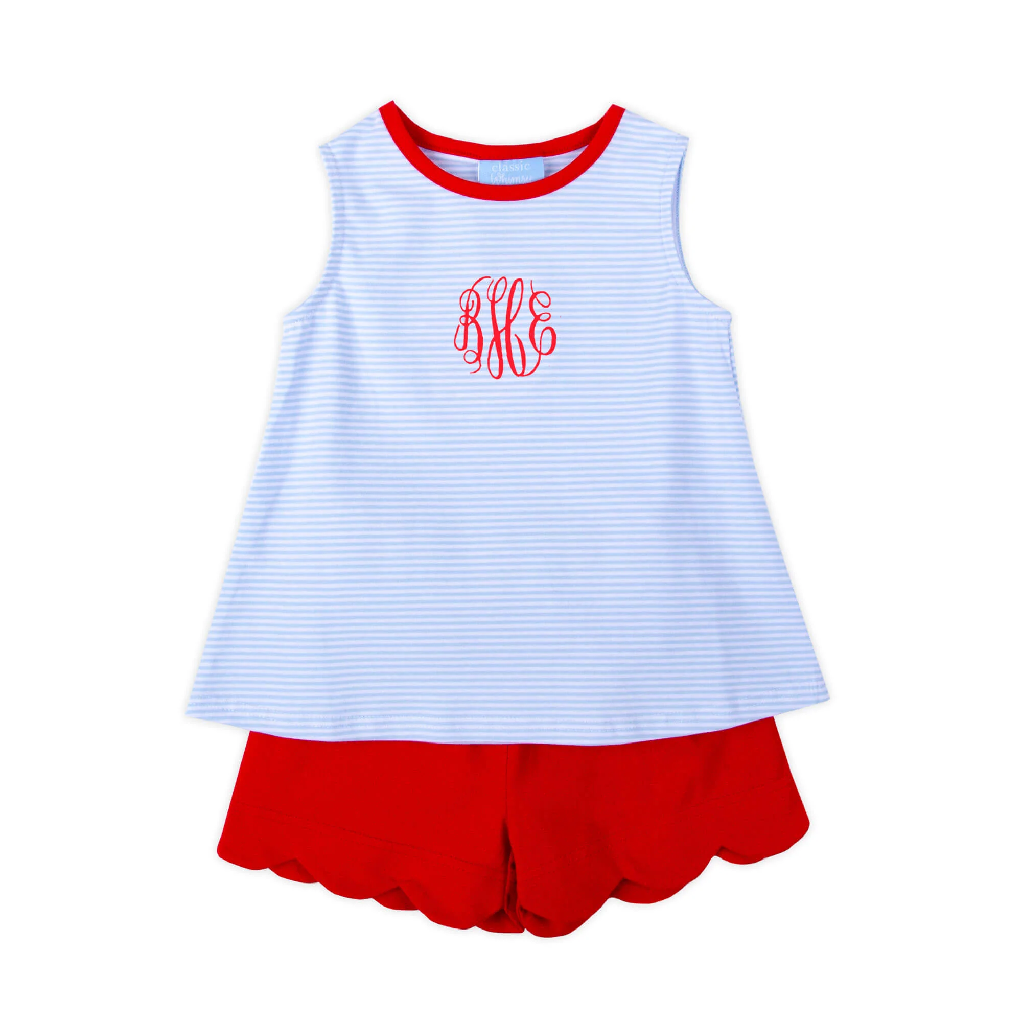 Light Blue Stripe Liv Short Set - Image 2