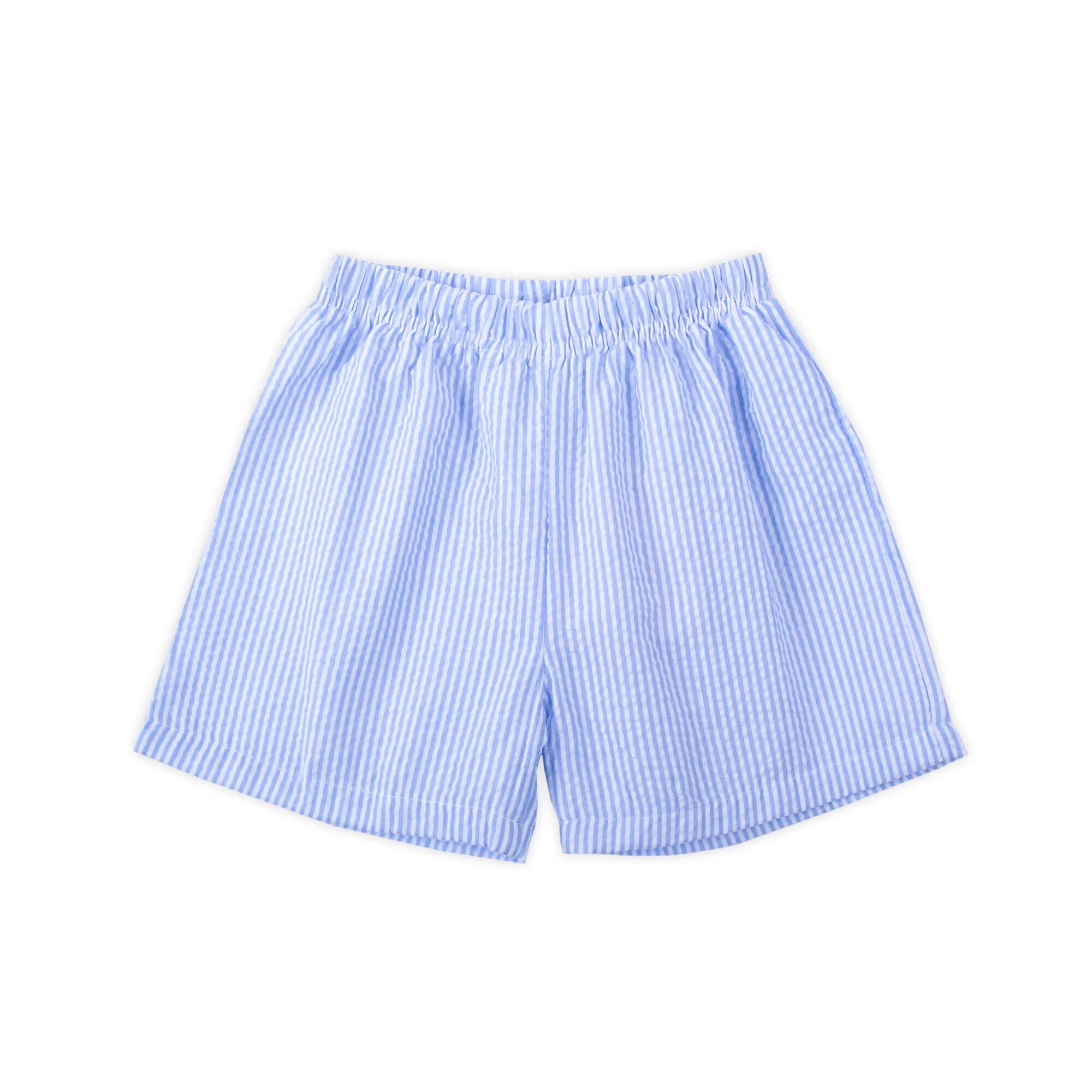 Light Blue Stripe Seersucker Shorts - Image 2
