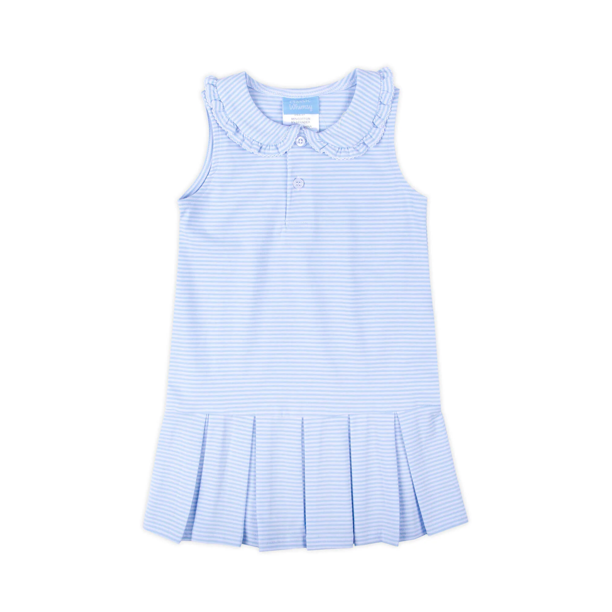 Light Blue Stripe Tennis Dress - Image 4