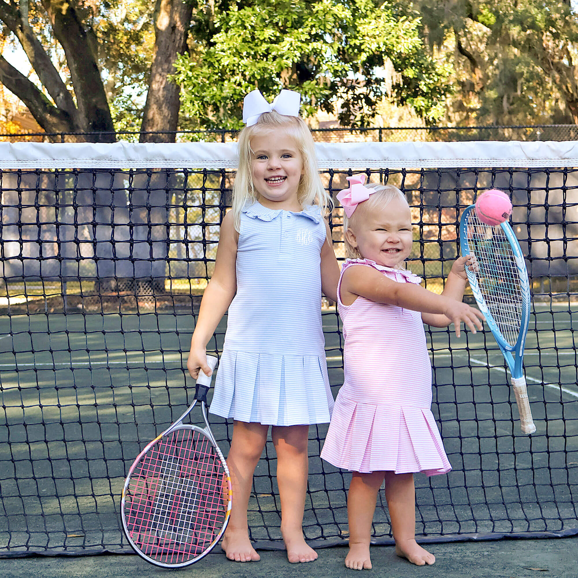 Light Blue Stripe Tennis Dress - Image 5