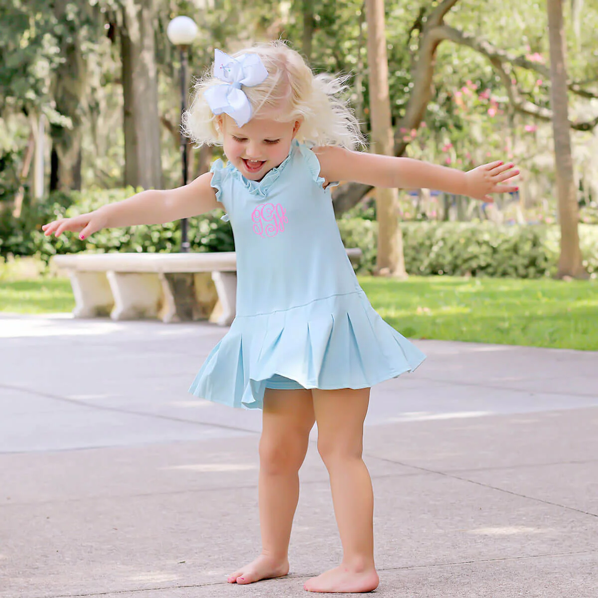 Light Blue Ruffle Tennis Dress - Image 3