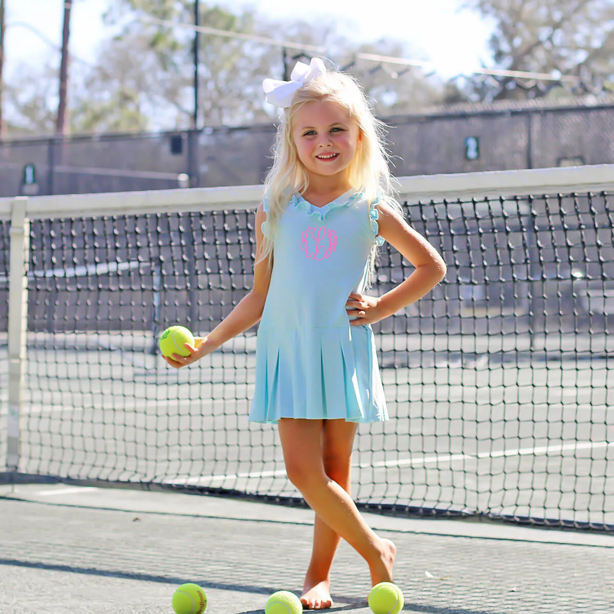 Light Blue Ruffle Tennis Dress - Image 5