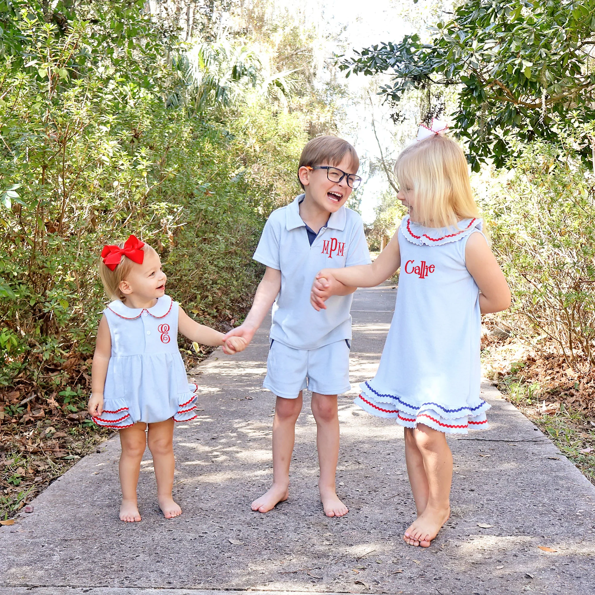 Light Blue Terry Polo Short Set - Image 5