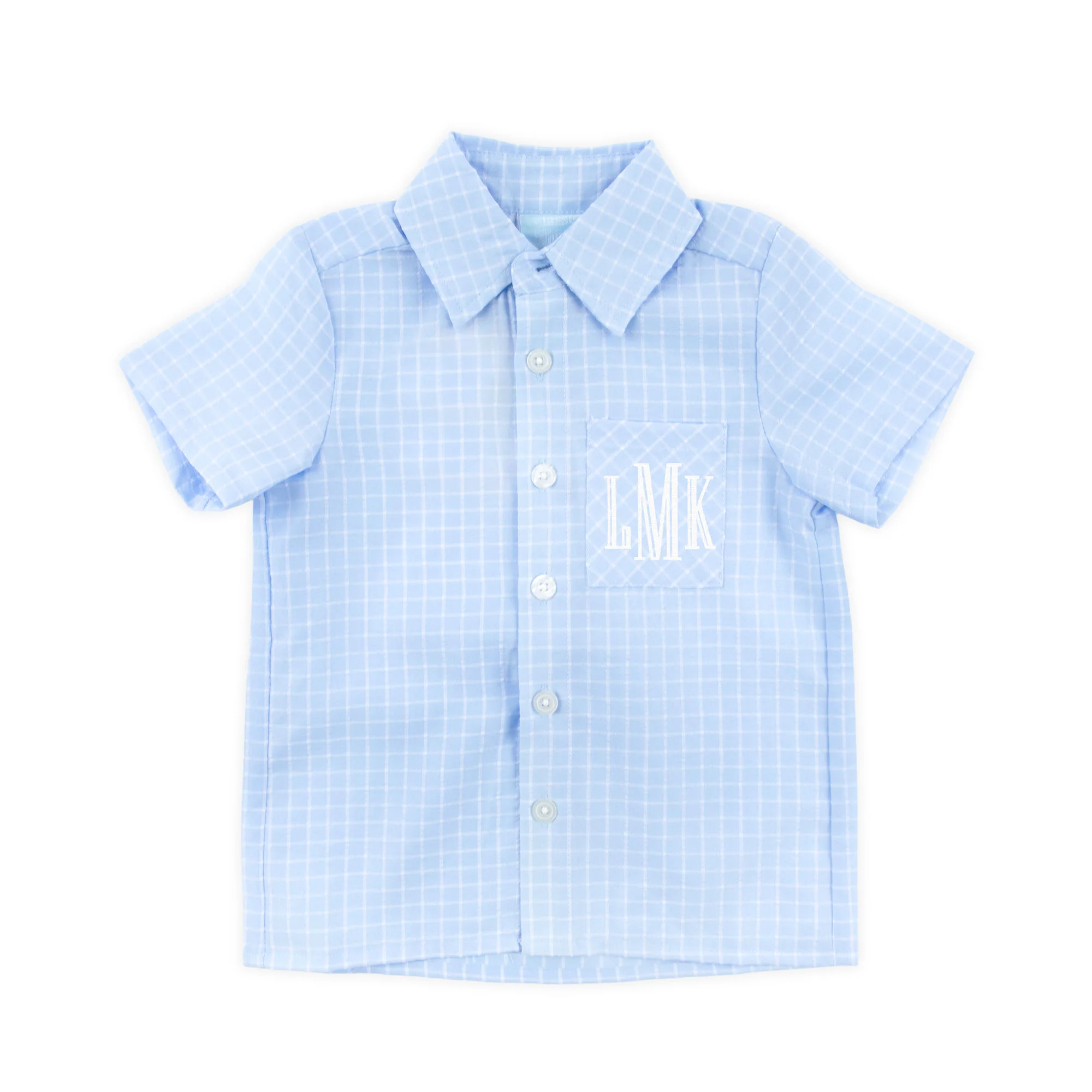 Light Blue Windowpane Button Down Shirt - Image 2
