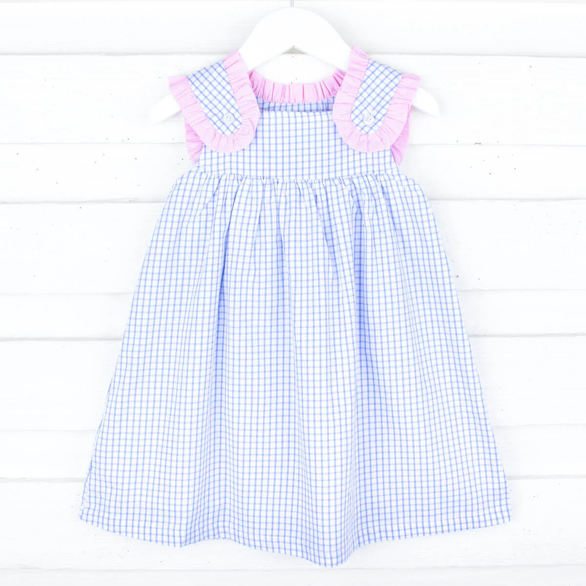 Light Blue Windowpane Lulu Dress - Image 2