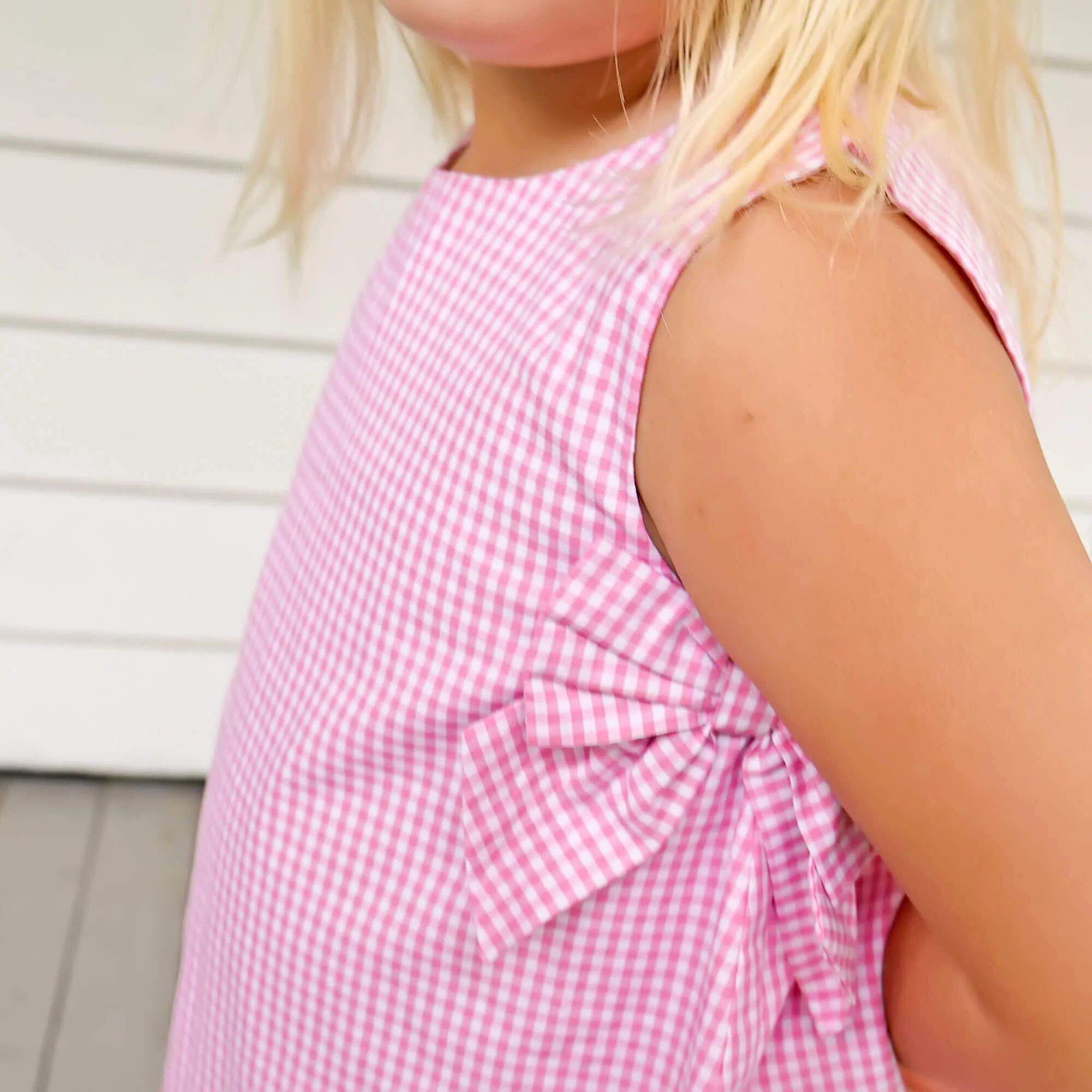 Light Pink Gingham Eleanor Dress - Image 2