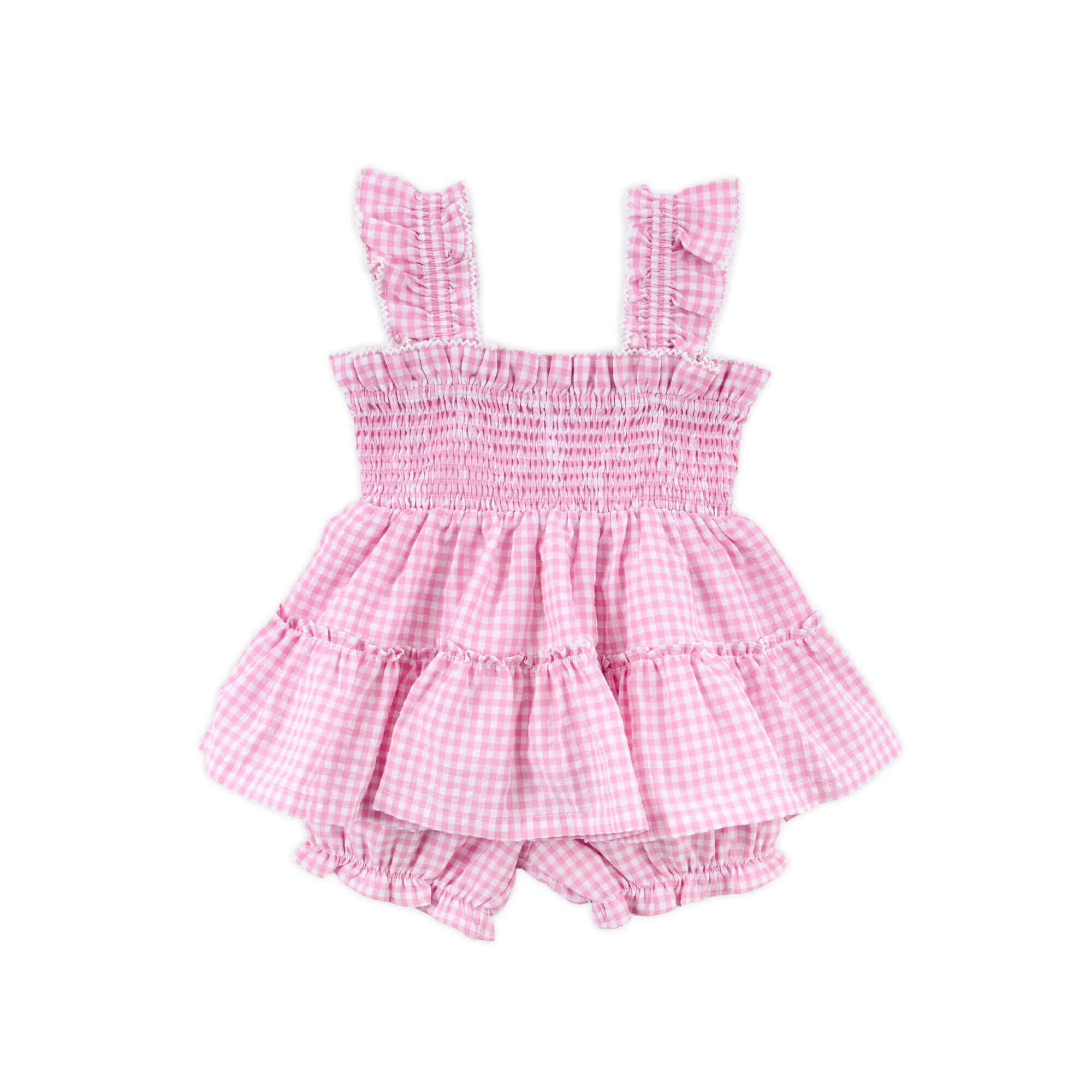 Light Pink Gingham Willow Bloomer Set - Image 2