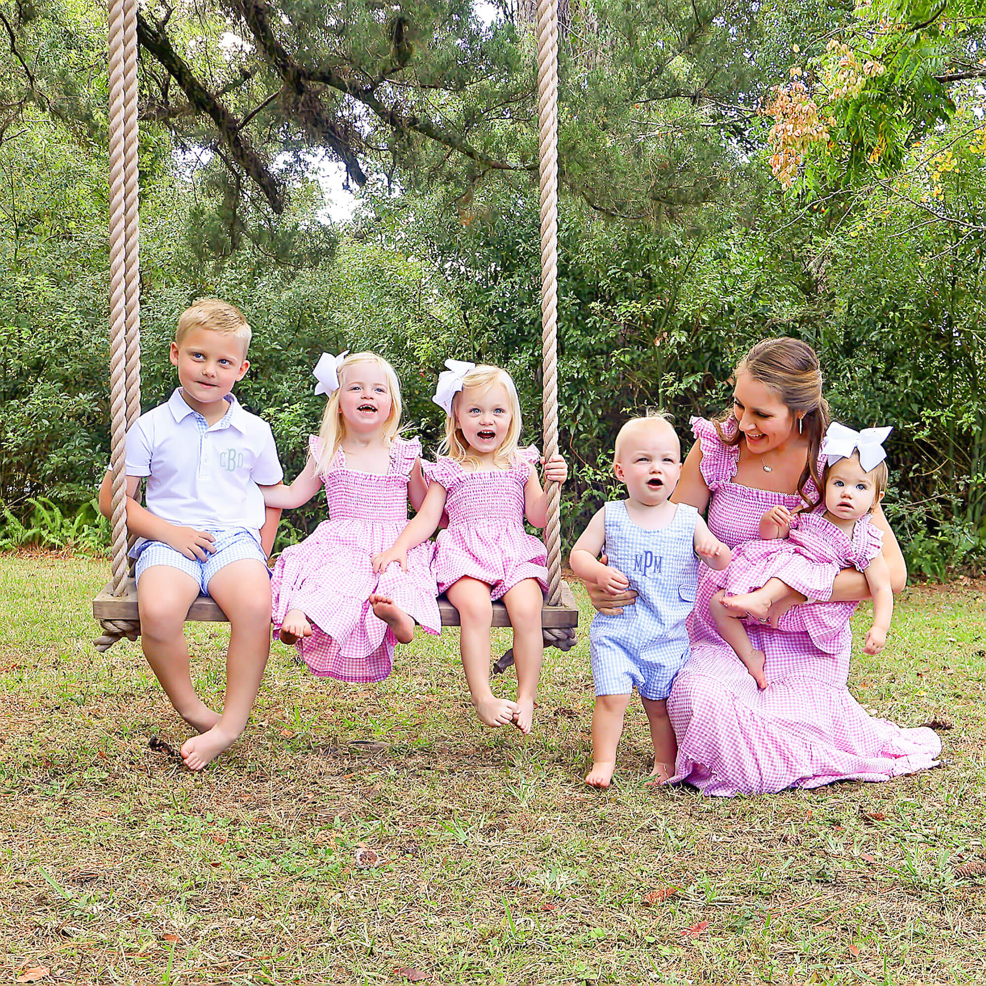 Light Pink Gingham Willow Bloomer Set - Image 4