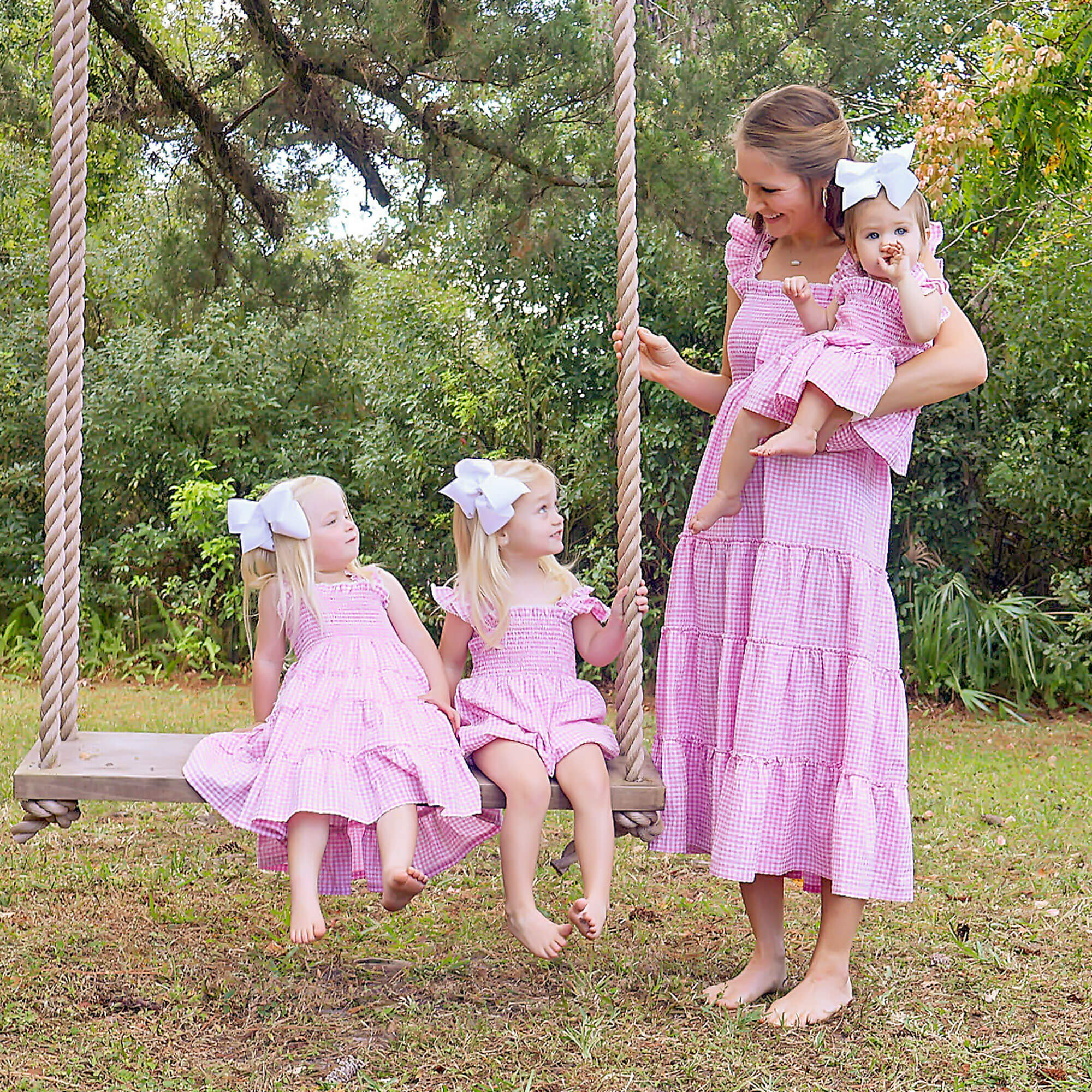 Light Pink Gingham Willow Dress - Image 4